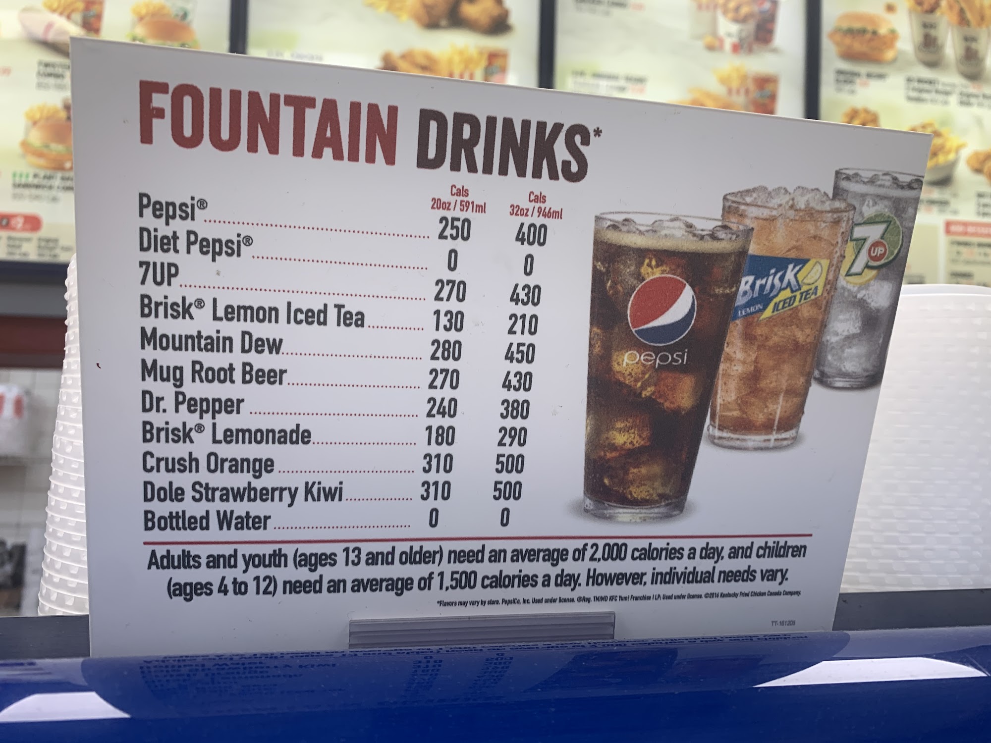 KFC Menu