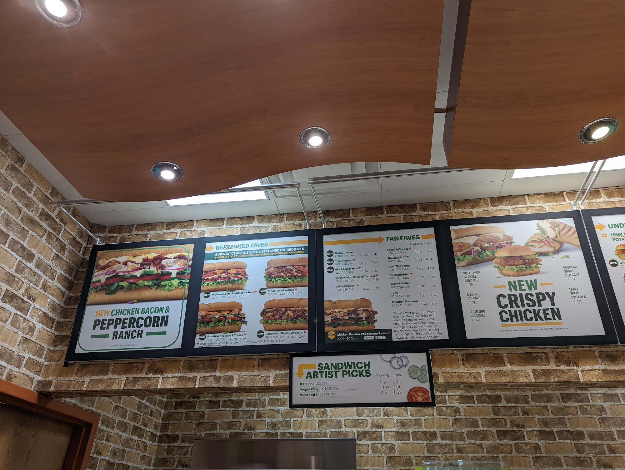 Subway Menu