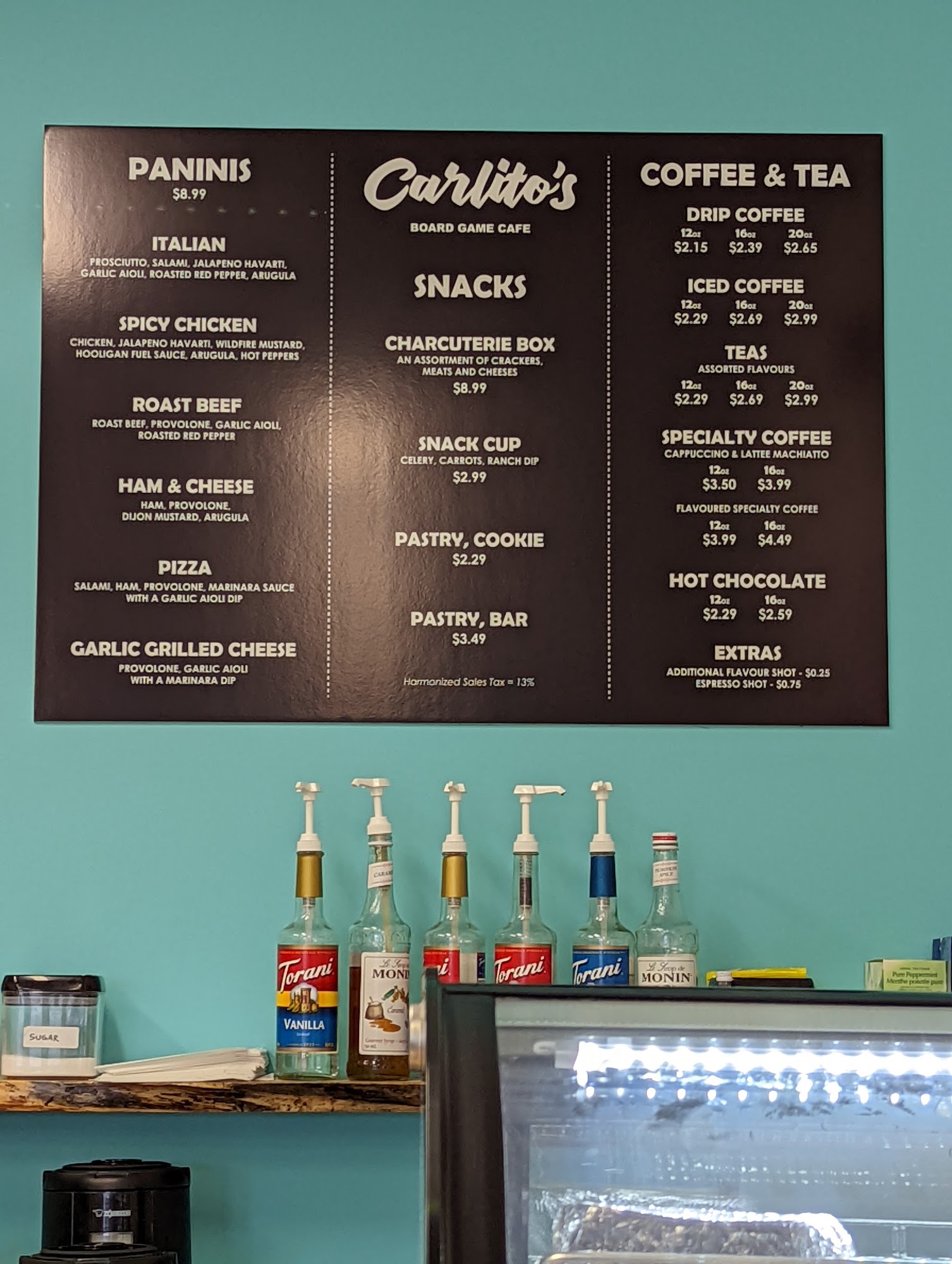 Carlito's Cafe Menu