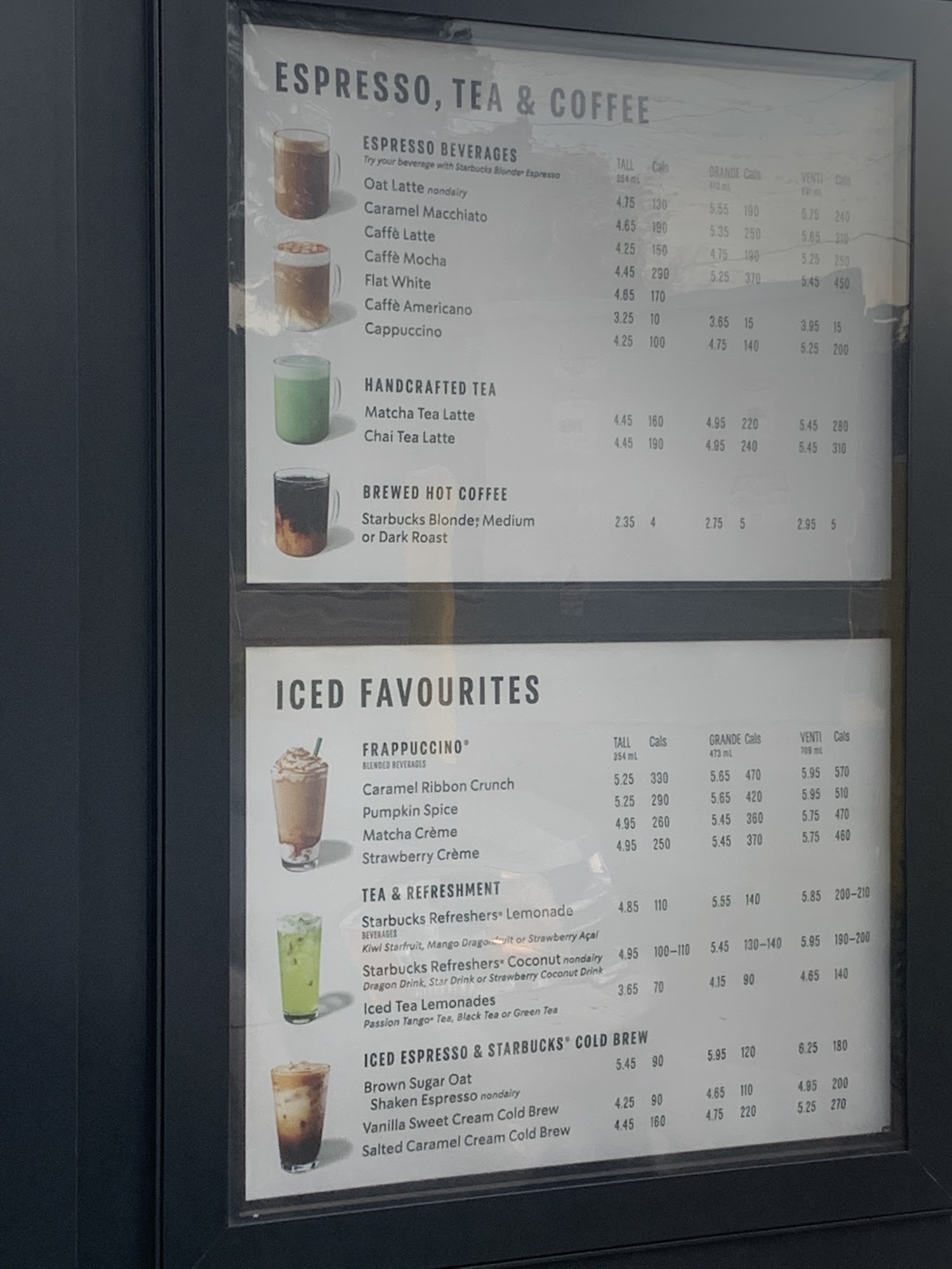 Starbucks Menu