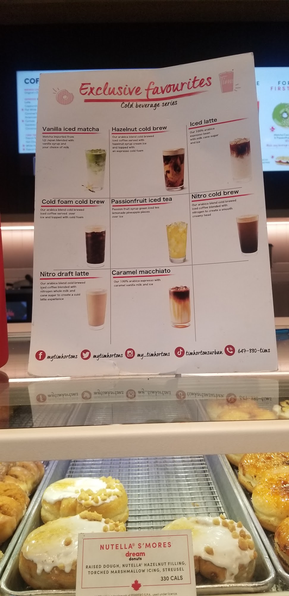 Tim Hortons Menu