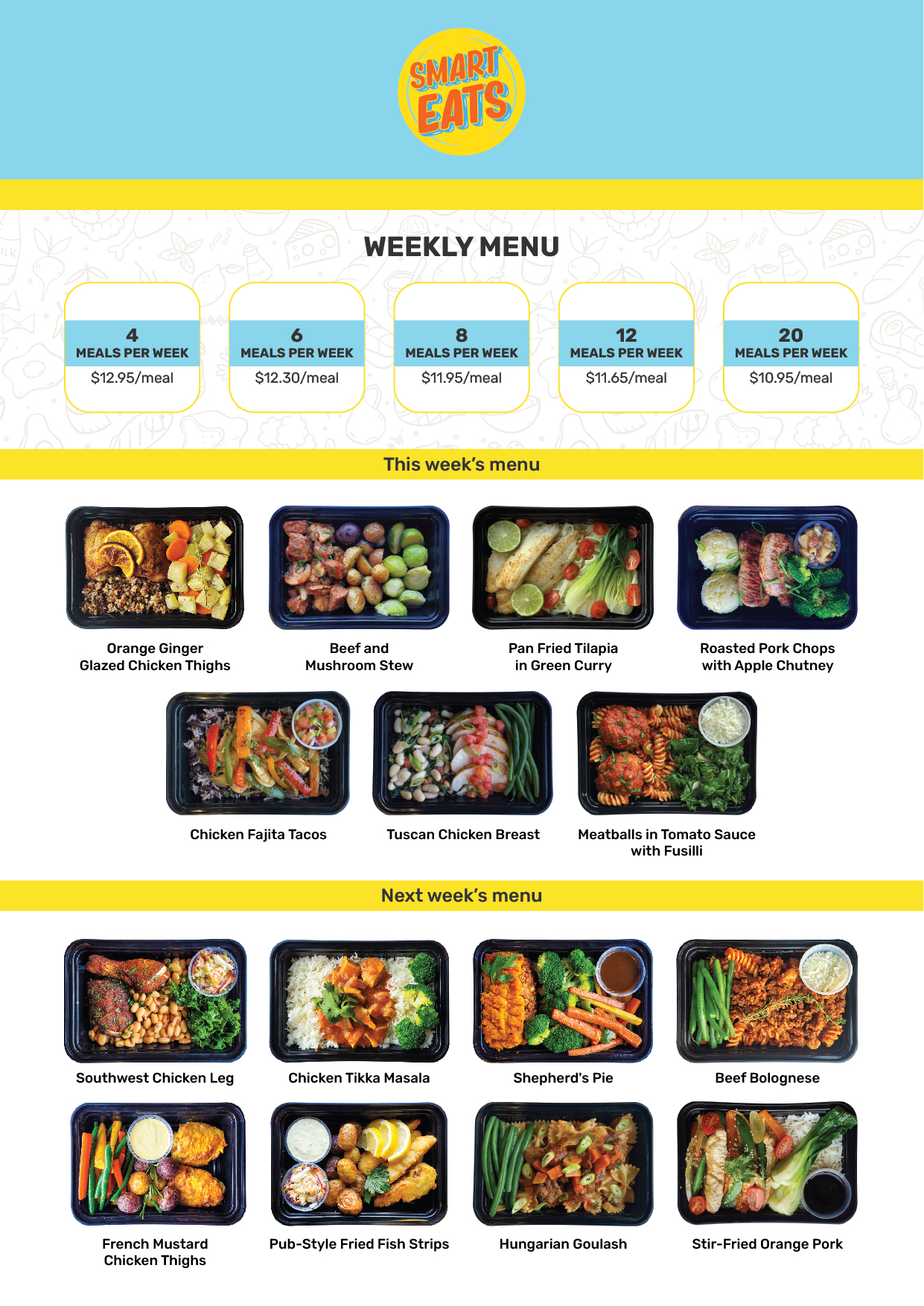 Smart Eats Menu