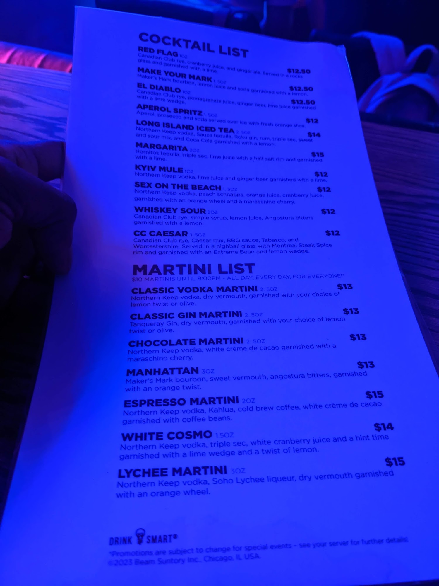 The Well Restaurant & Bar Menu