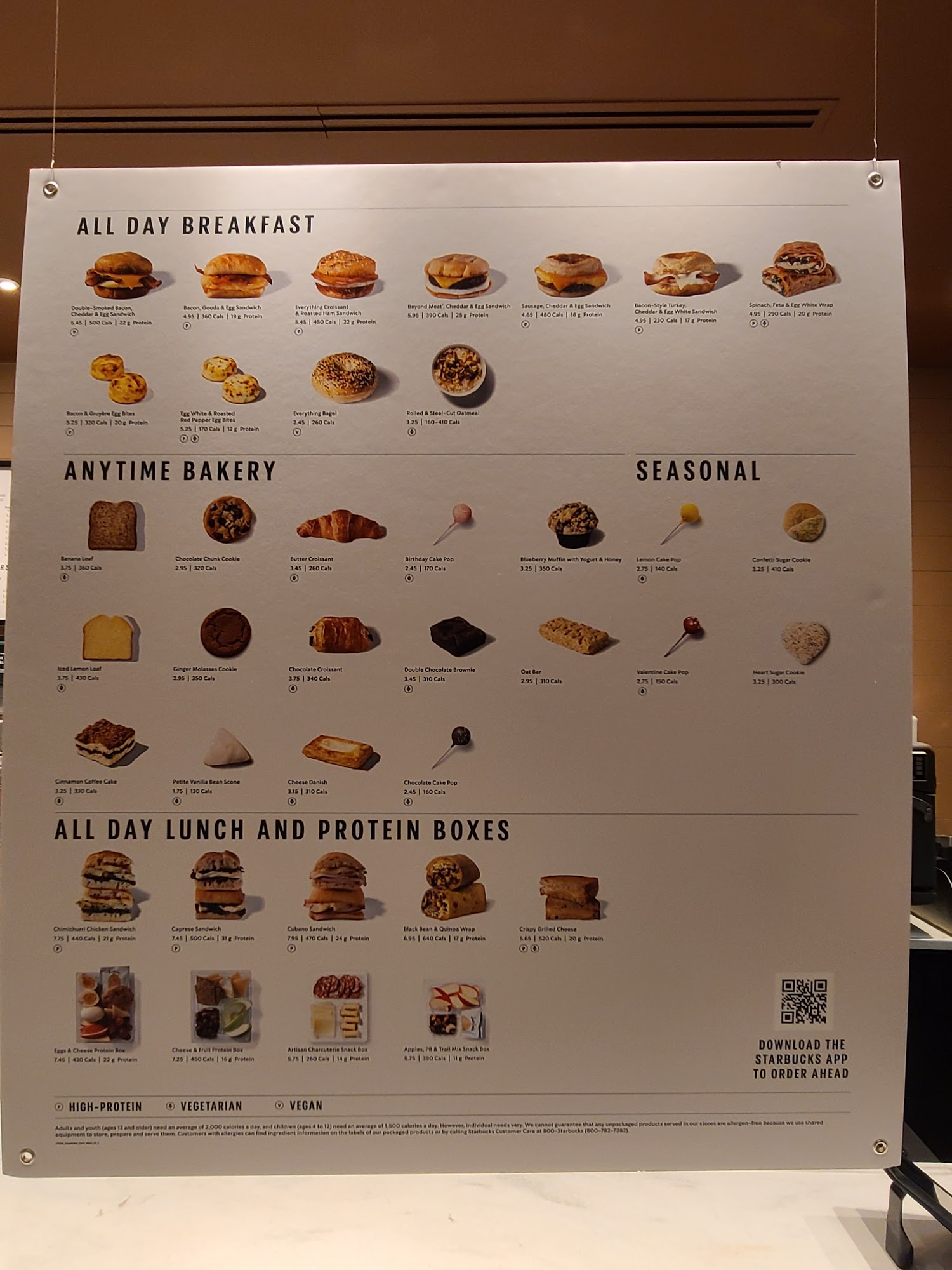Starbucks Menu