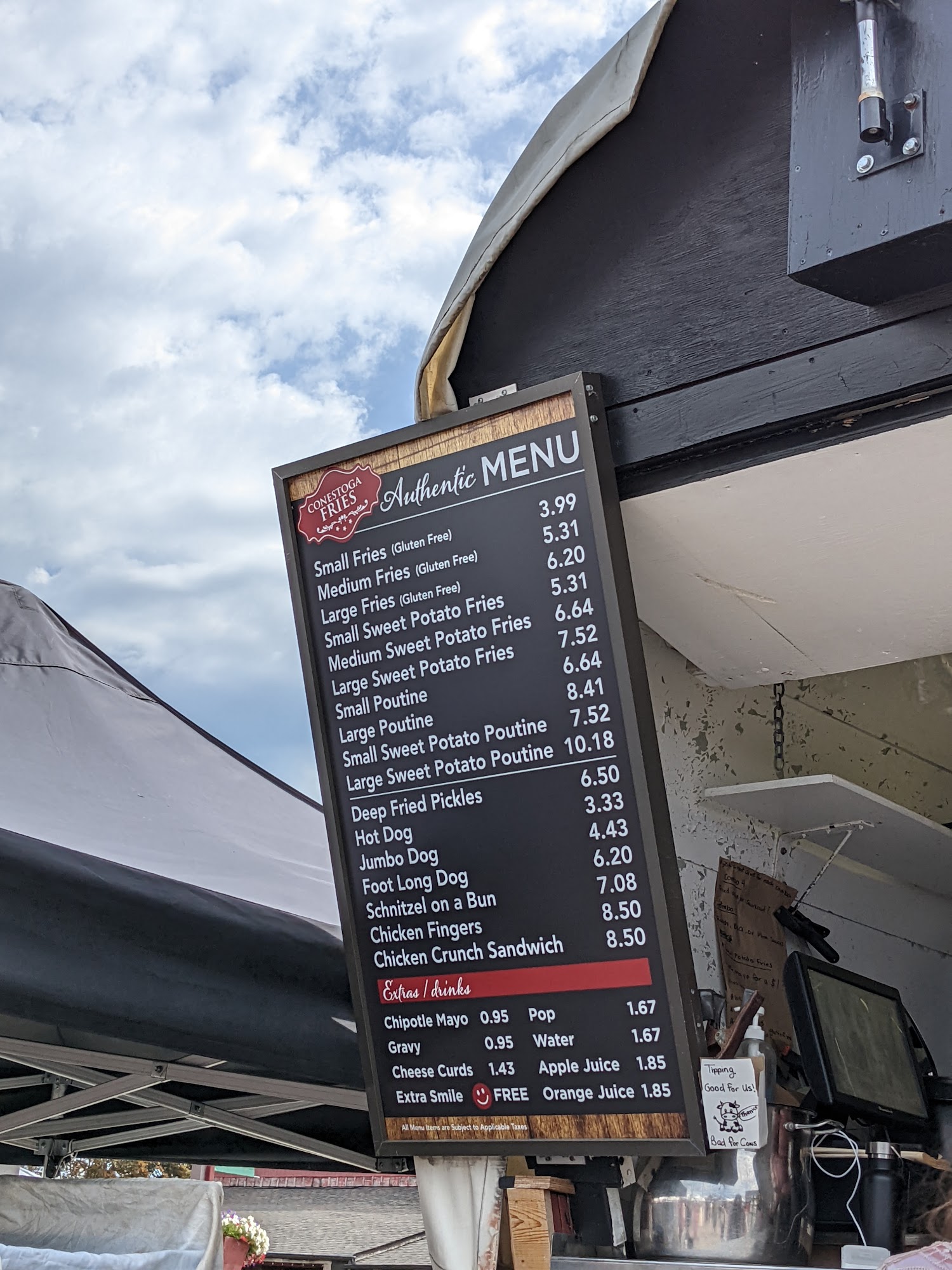 Conestoga Fries Menu