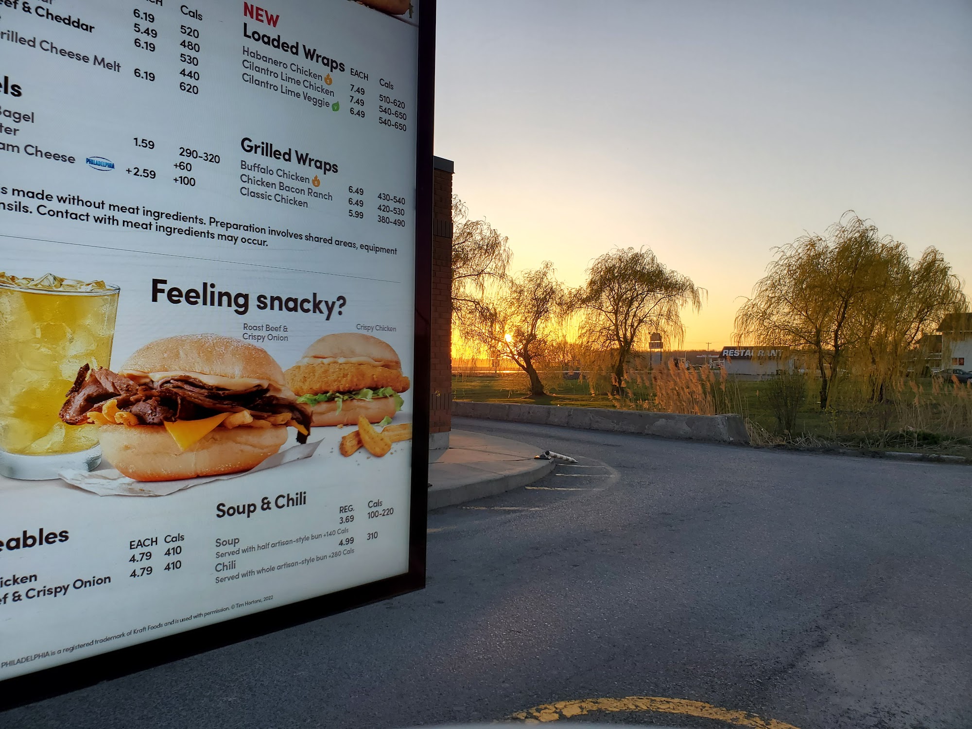 Tim Hortons Menu