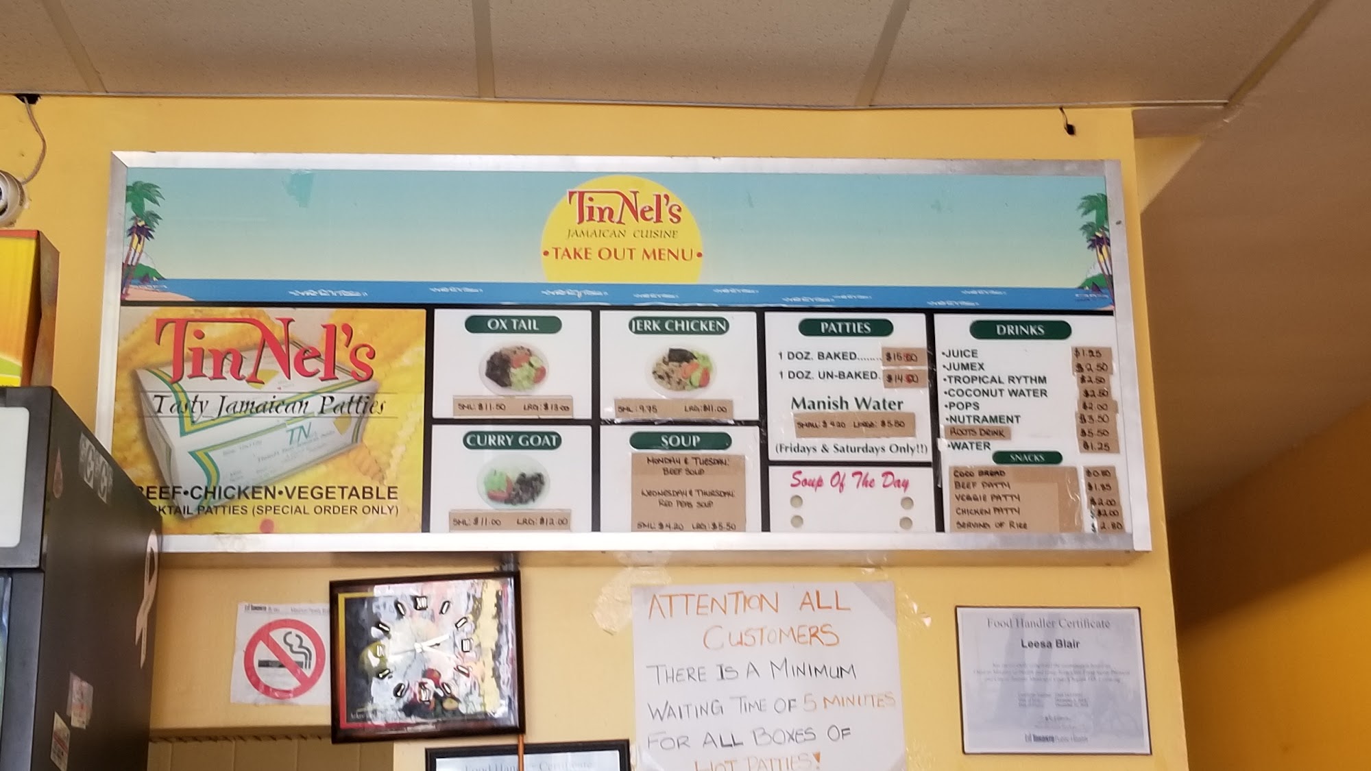 Tinnel's West Indian Take-Out Menu