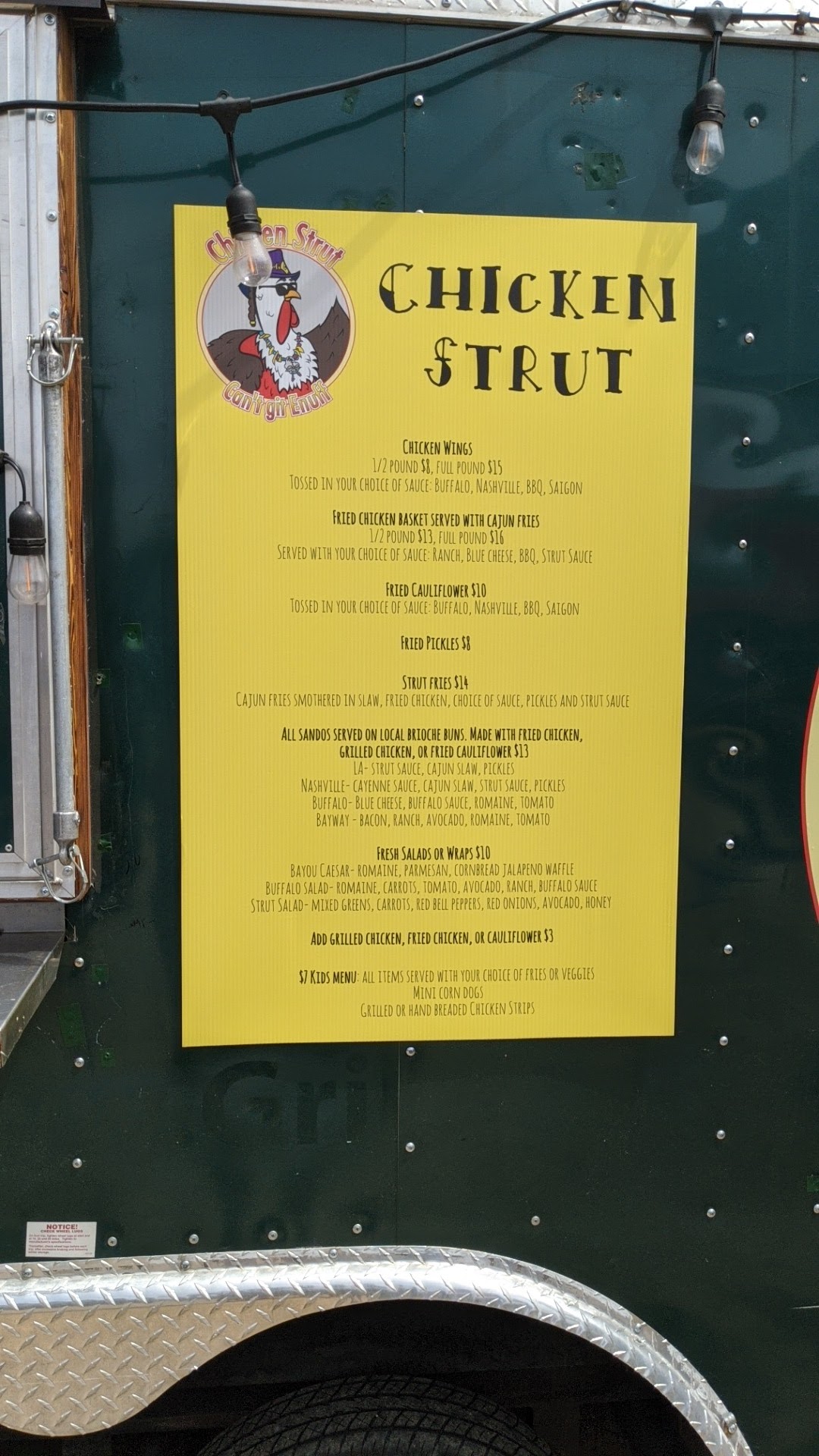 Chicken Strut at Southern Accent Menu