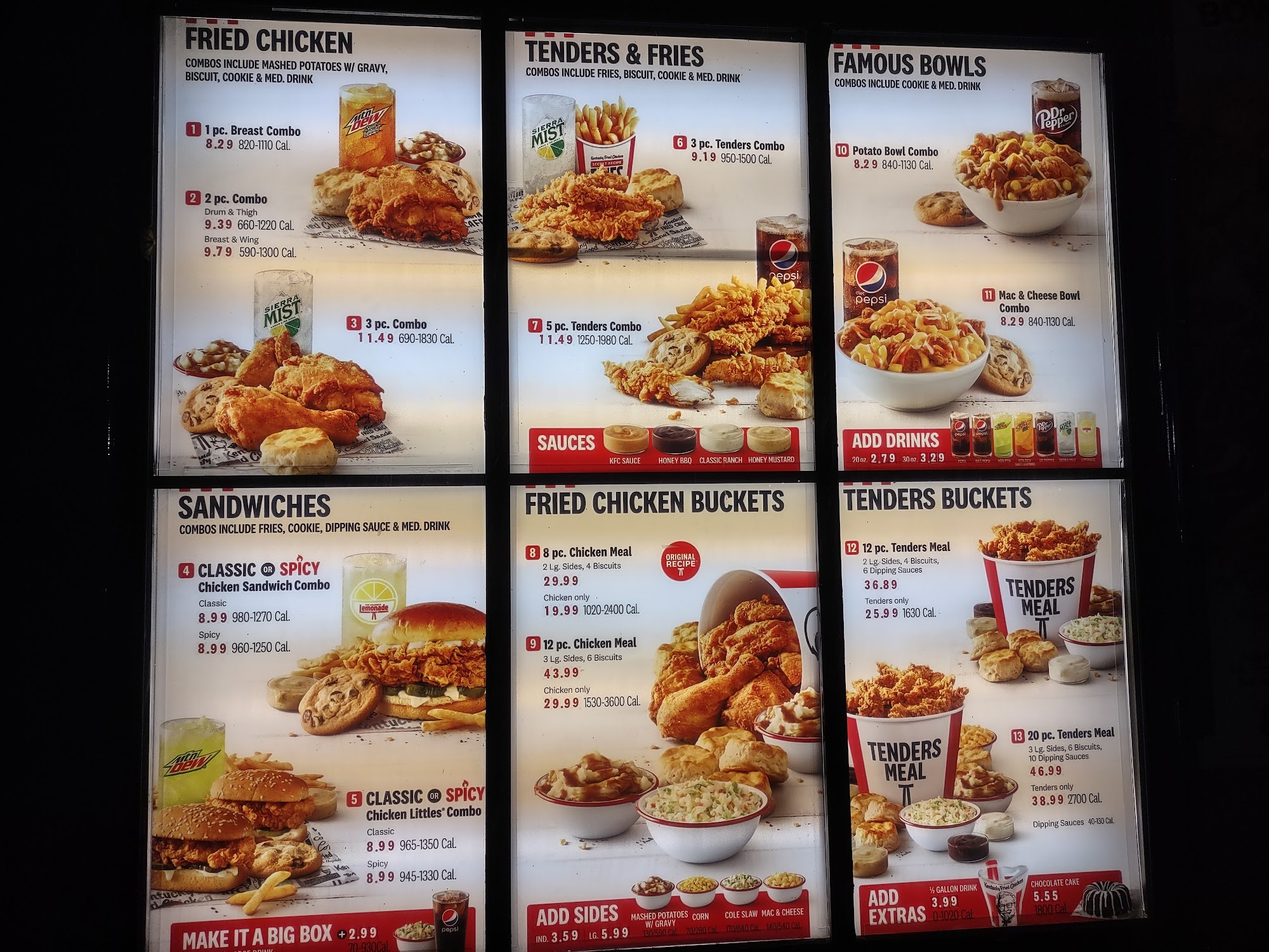 KFC Menu