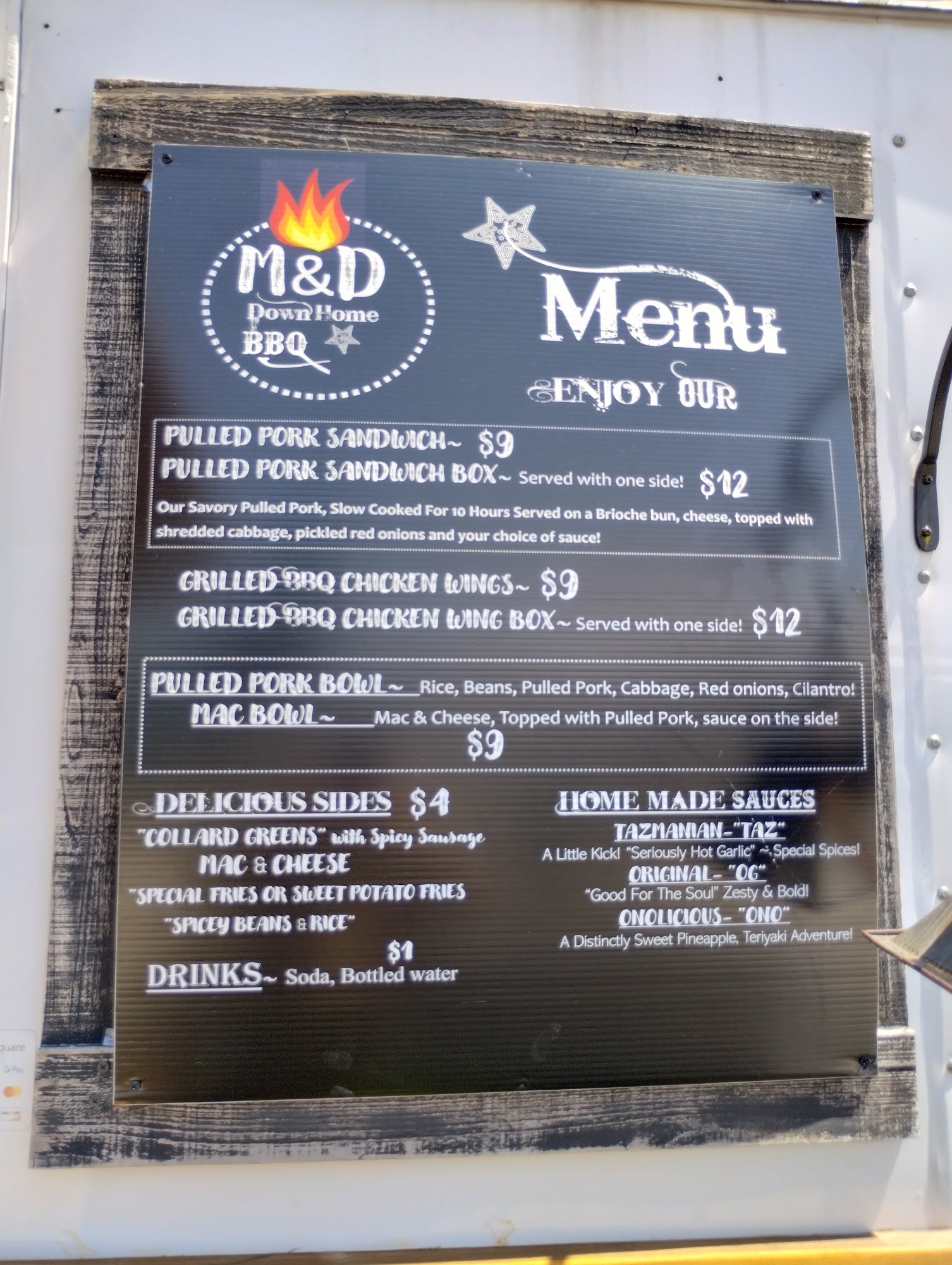 M&D BBQ Menu