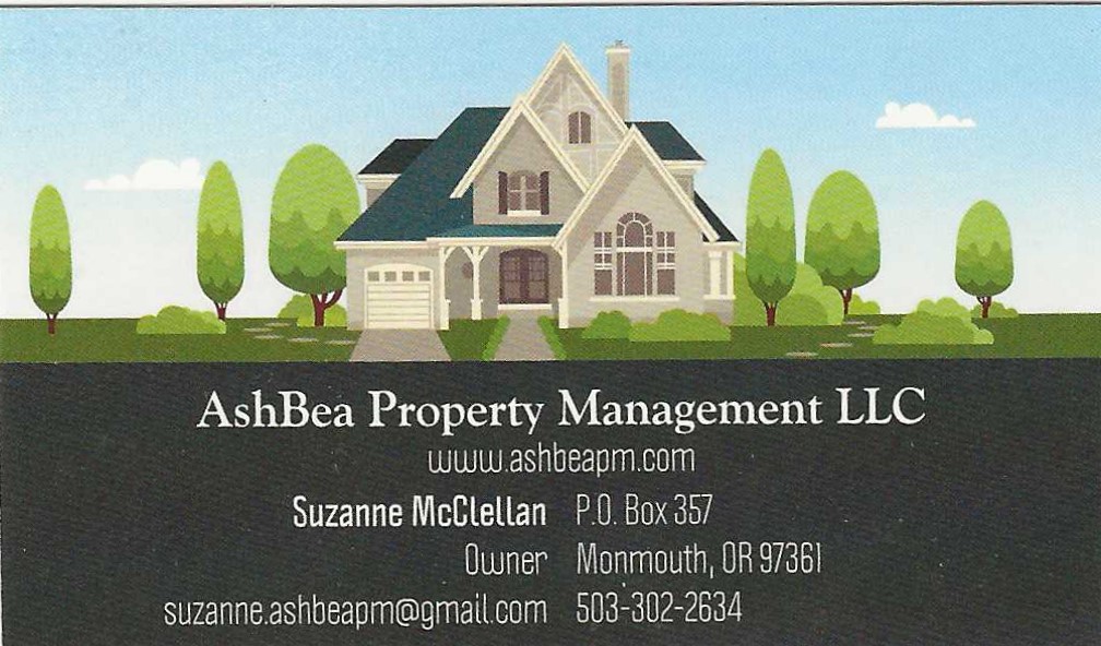 AshBea Property Management LLC 437 Clay St E, Monmouth Oregon 97361