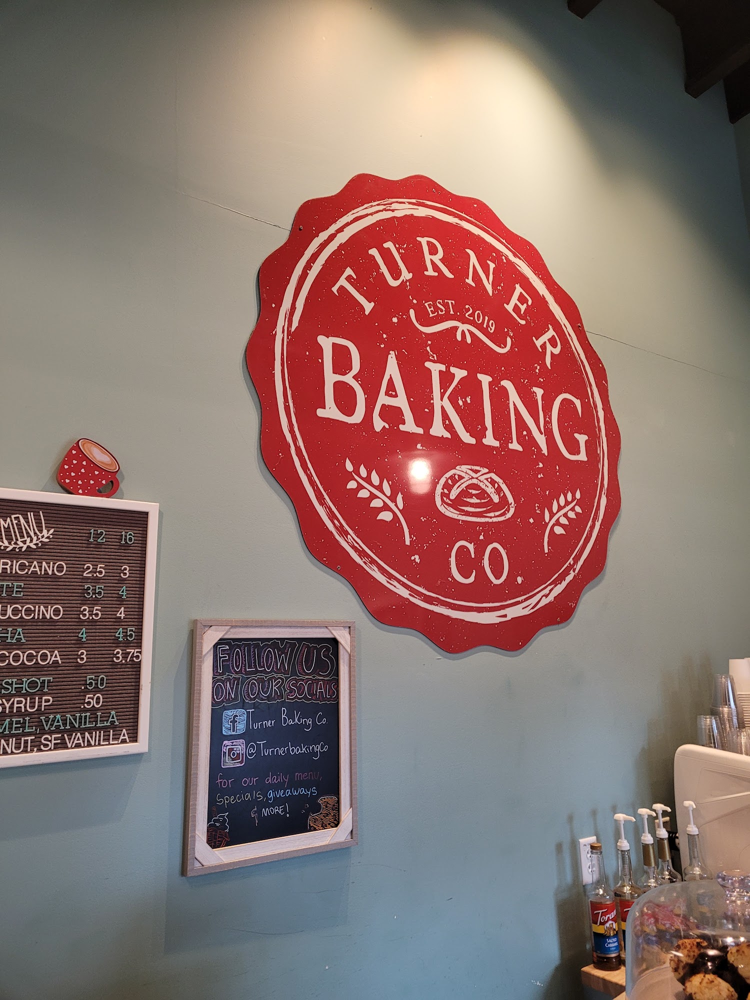 Turner Baking Co. Menu