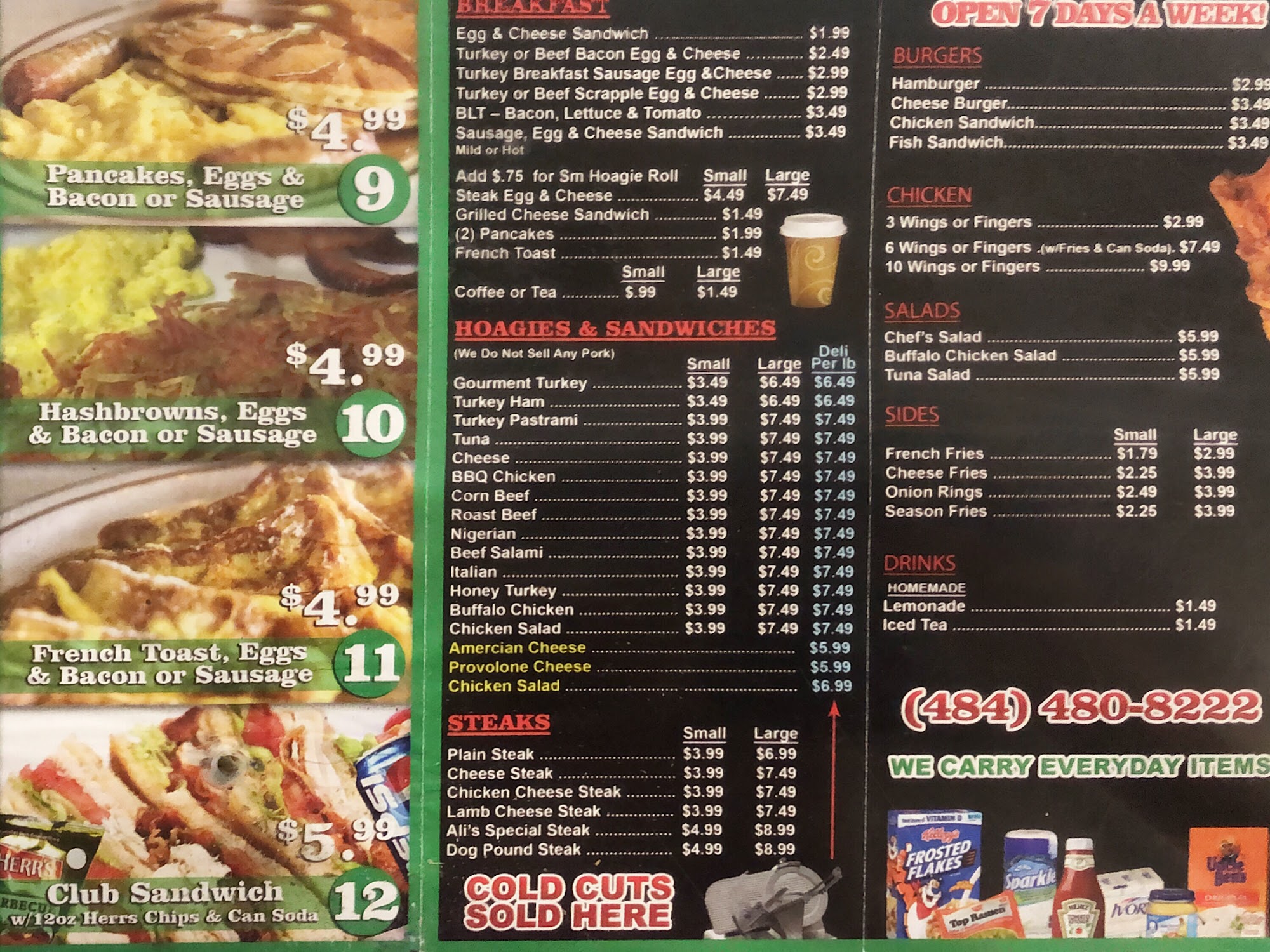 lucky7 deli Menu
