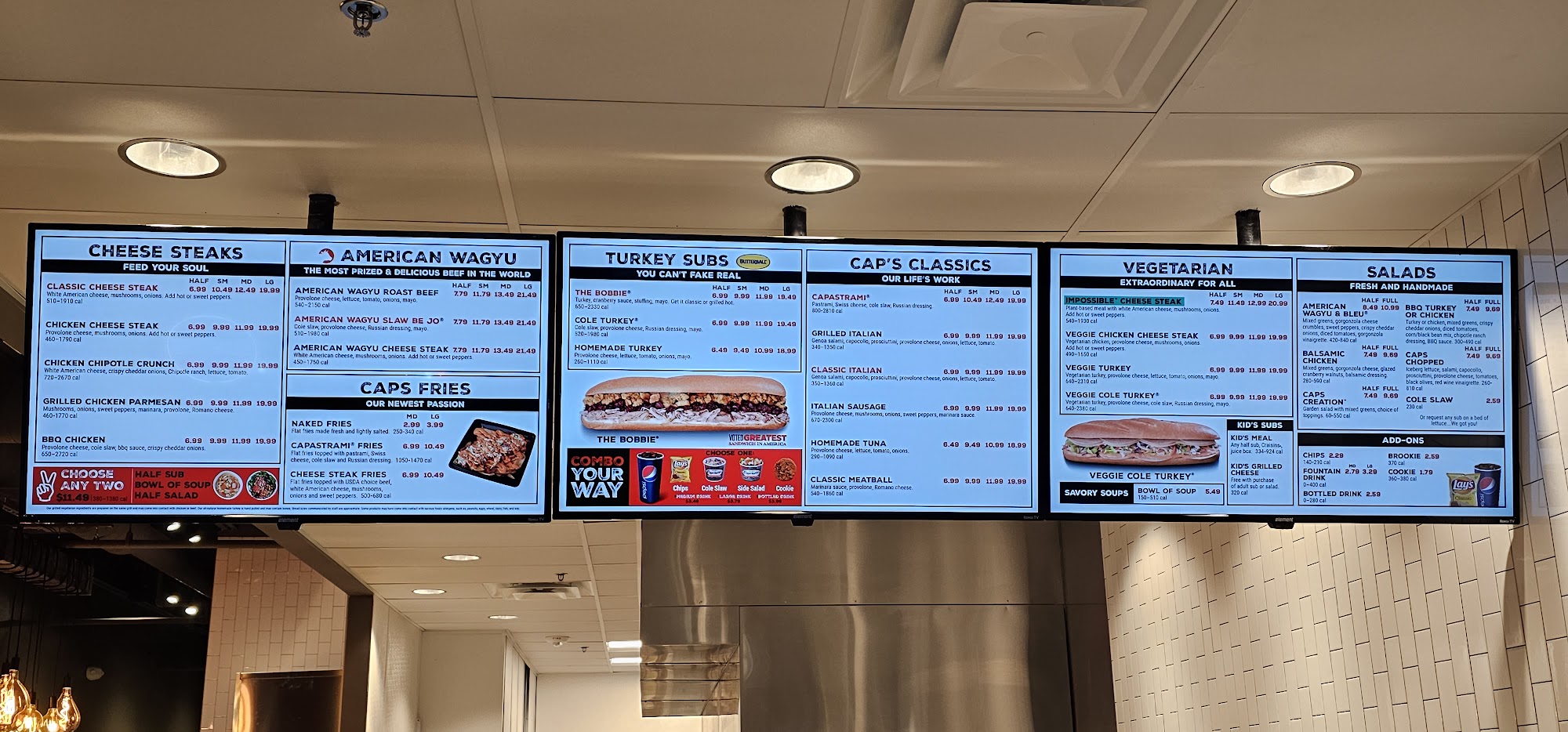 Capriotti's Sandwich Shop Menu