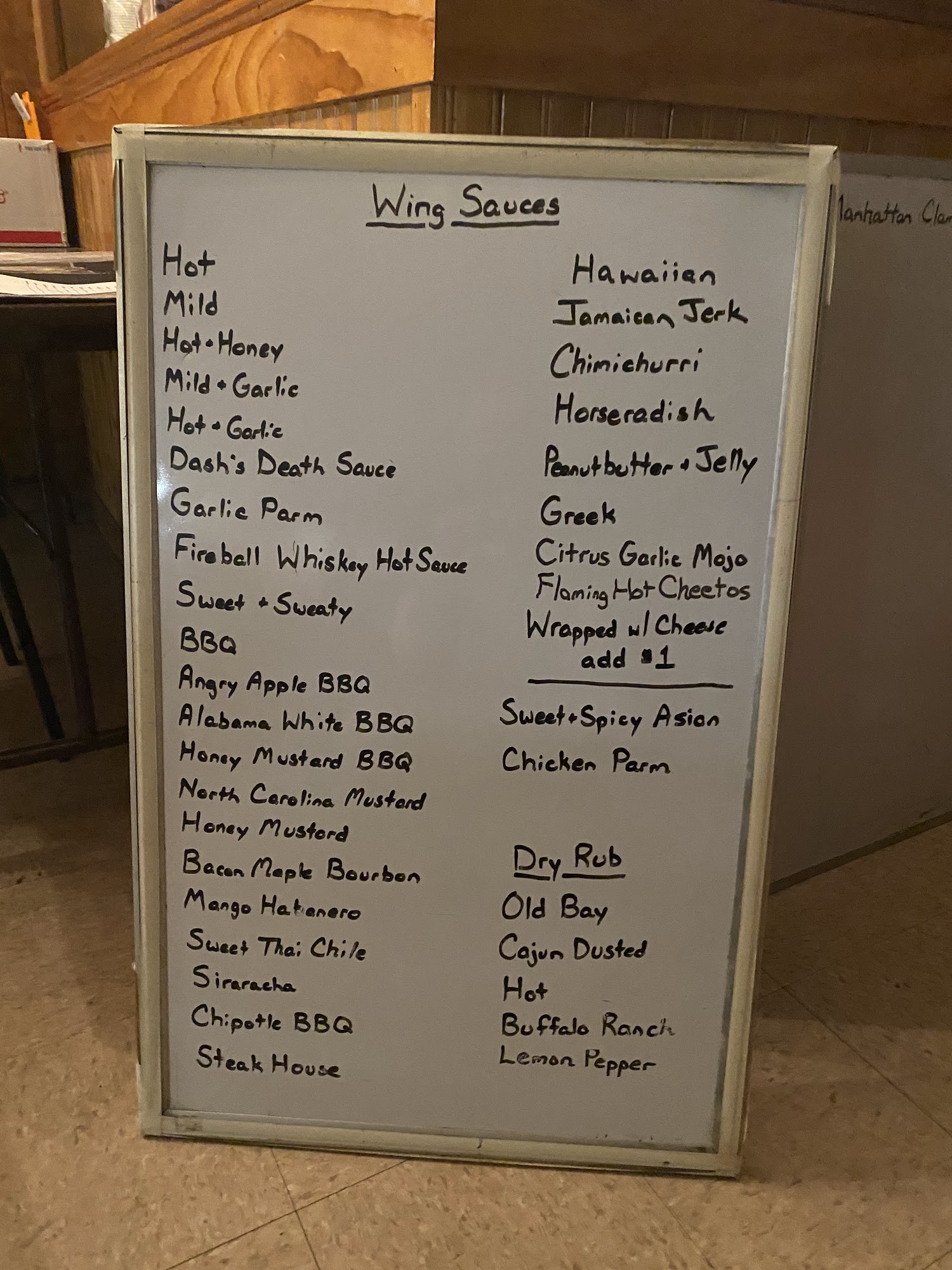 Palmer Township Fire Company Menu