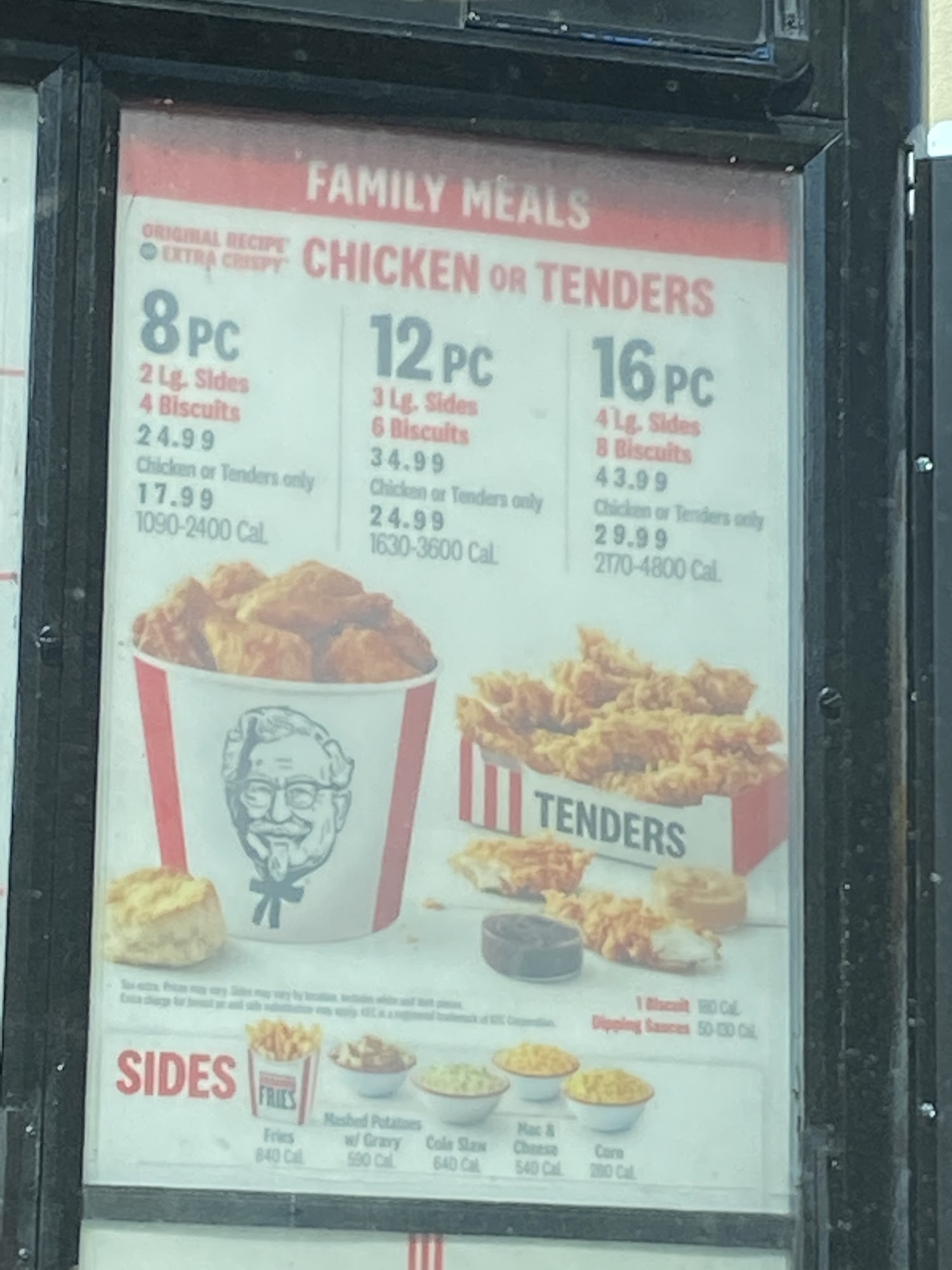 KFC Menu