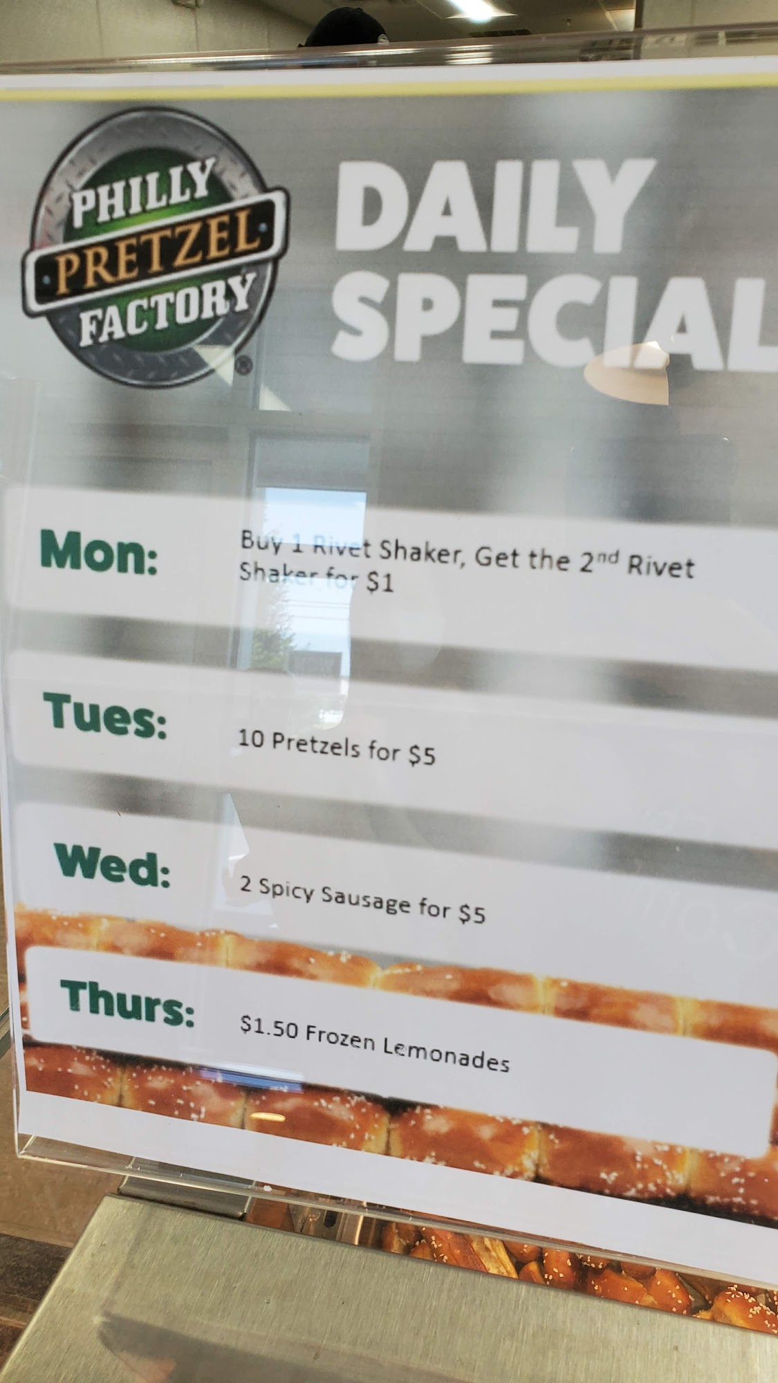 Philly Pretzel Factory Menu