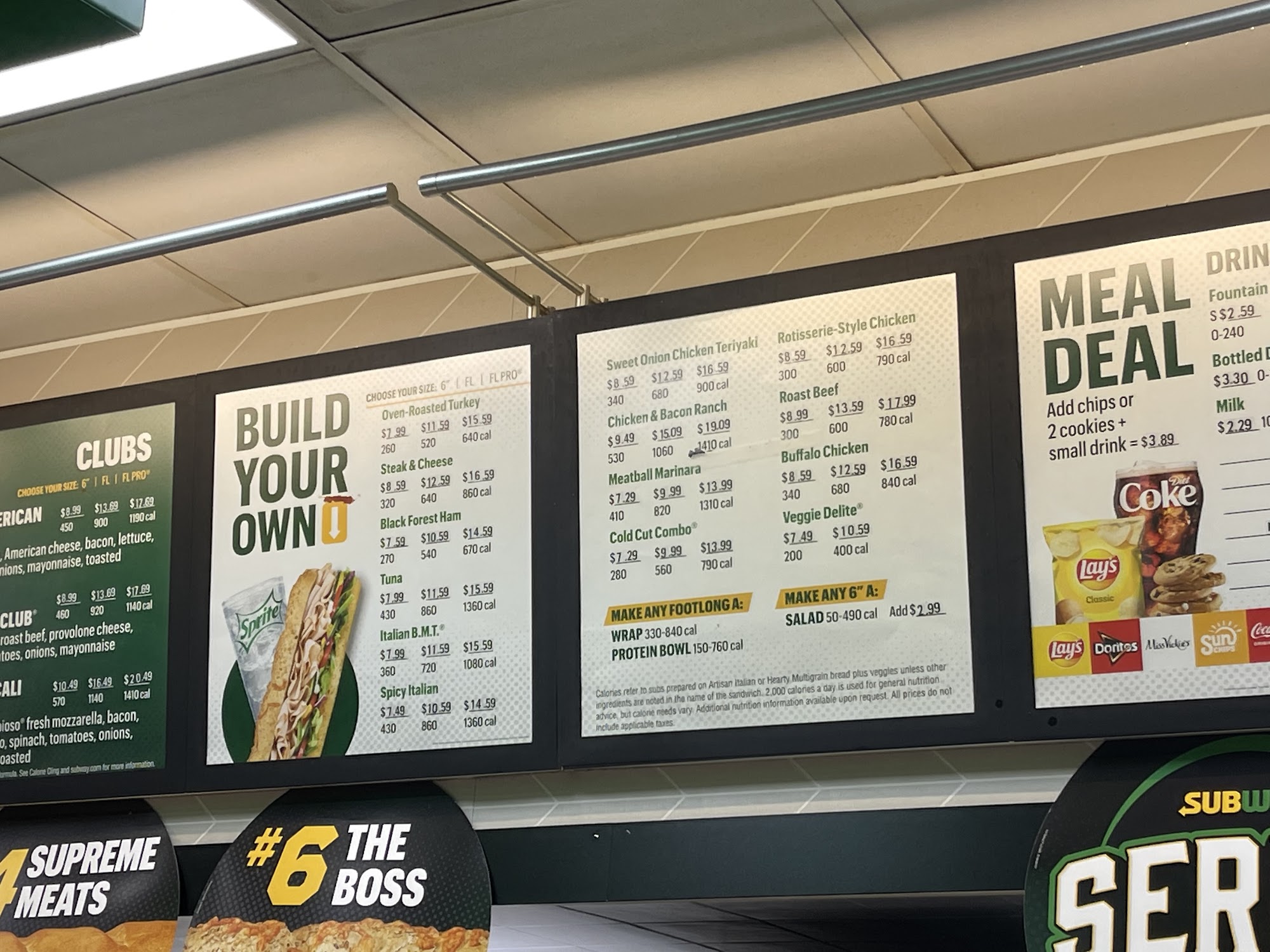 SUBWAY Menu