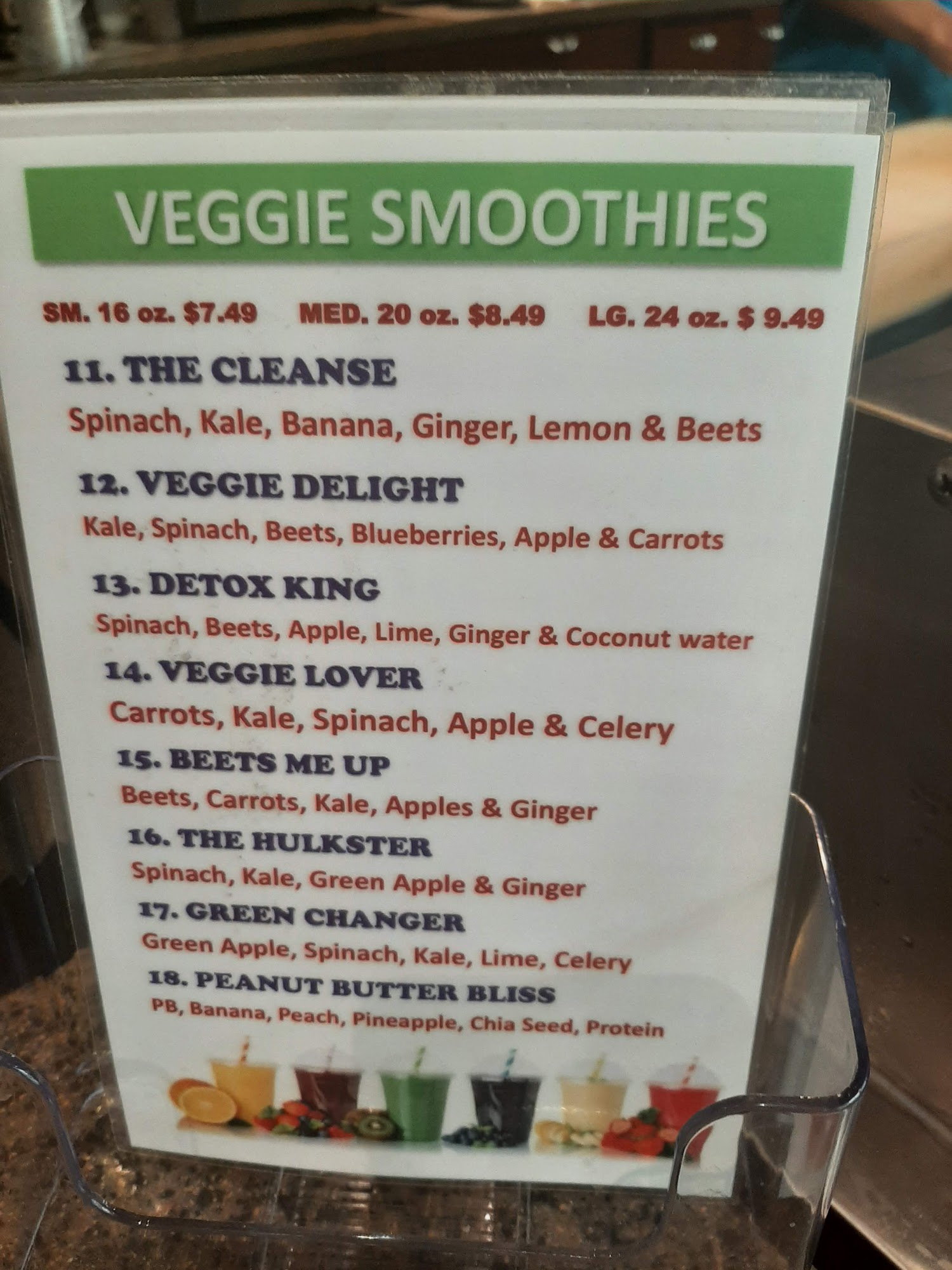 Tropical Smoothie Cafe Menu