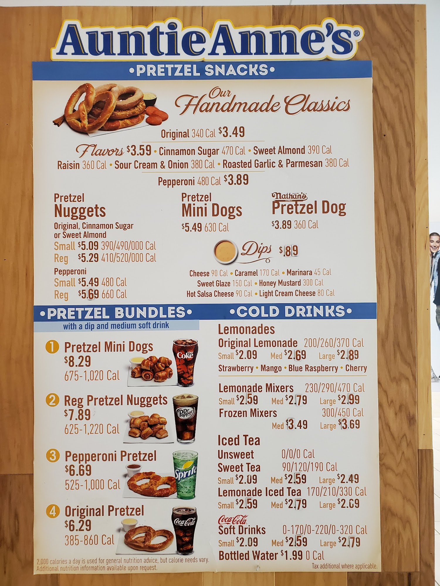 Auntie Anne's Menu