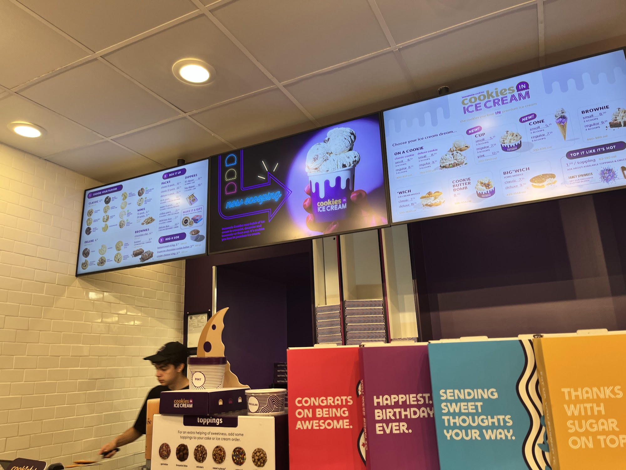 Insomnia Cookies Menu