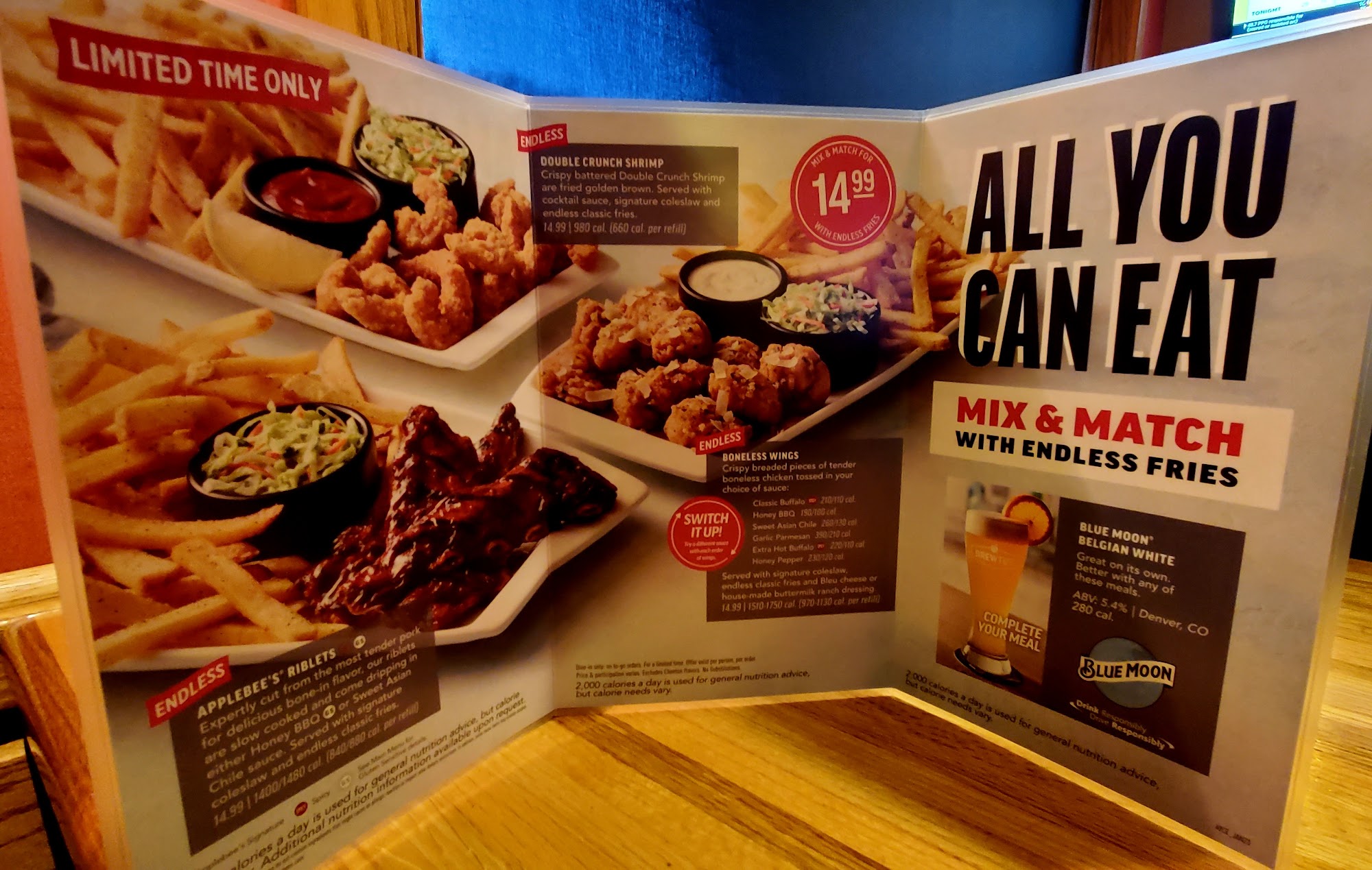 Applebee's Grill + Bar Menu
