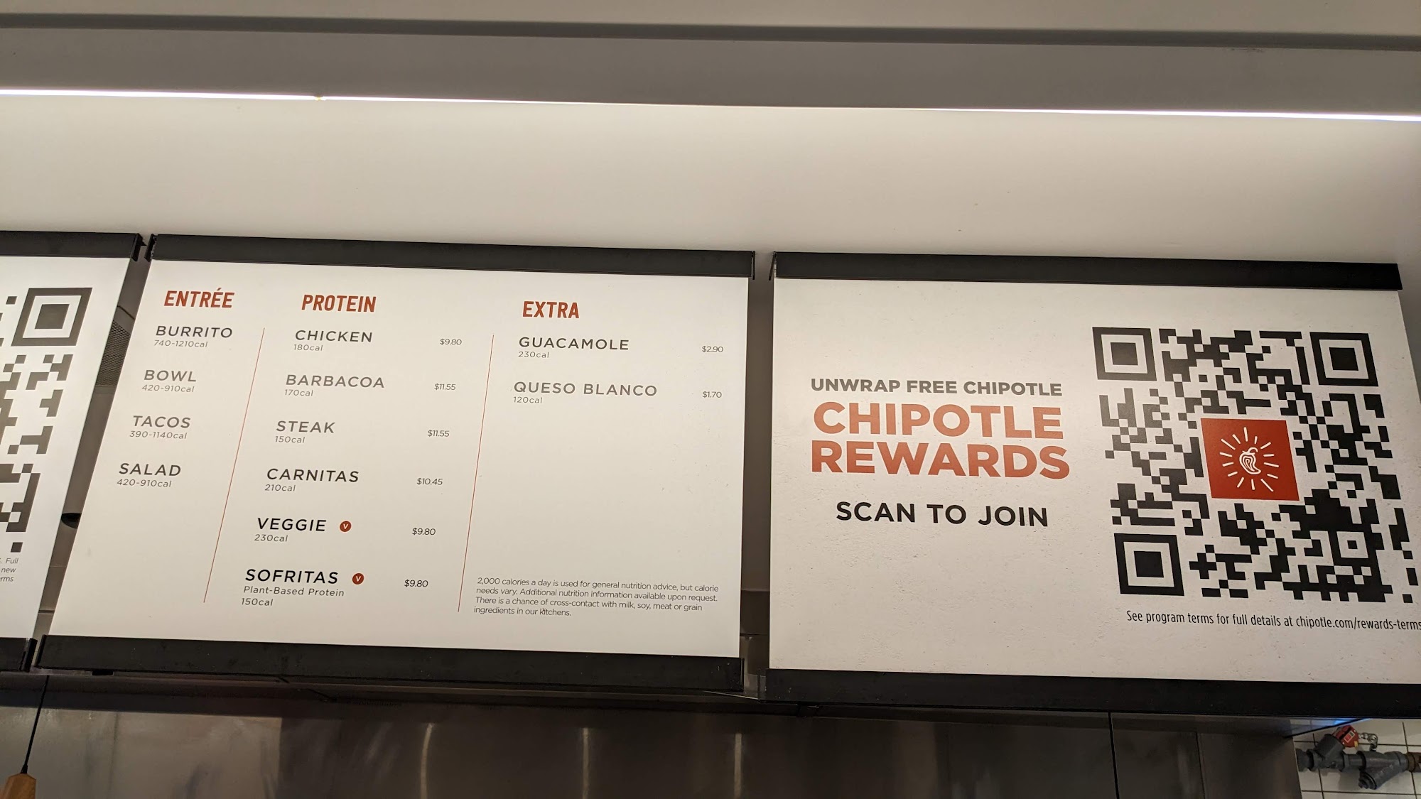 Chipotle Mexican Grill Menu