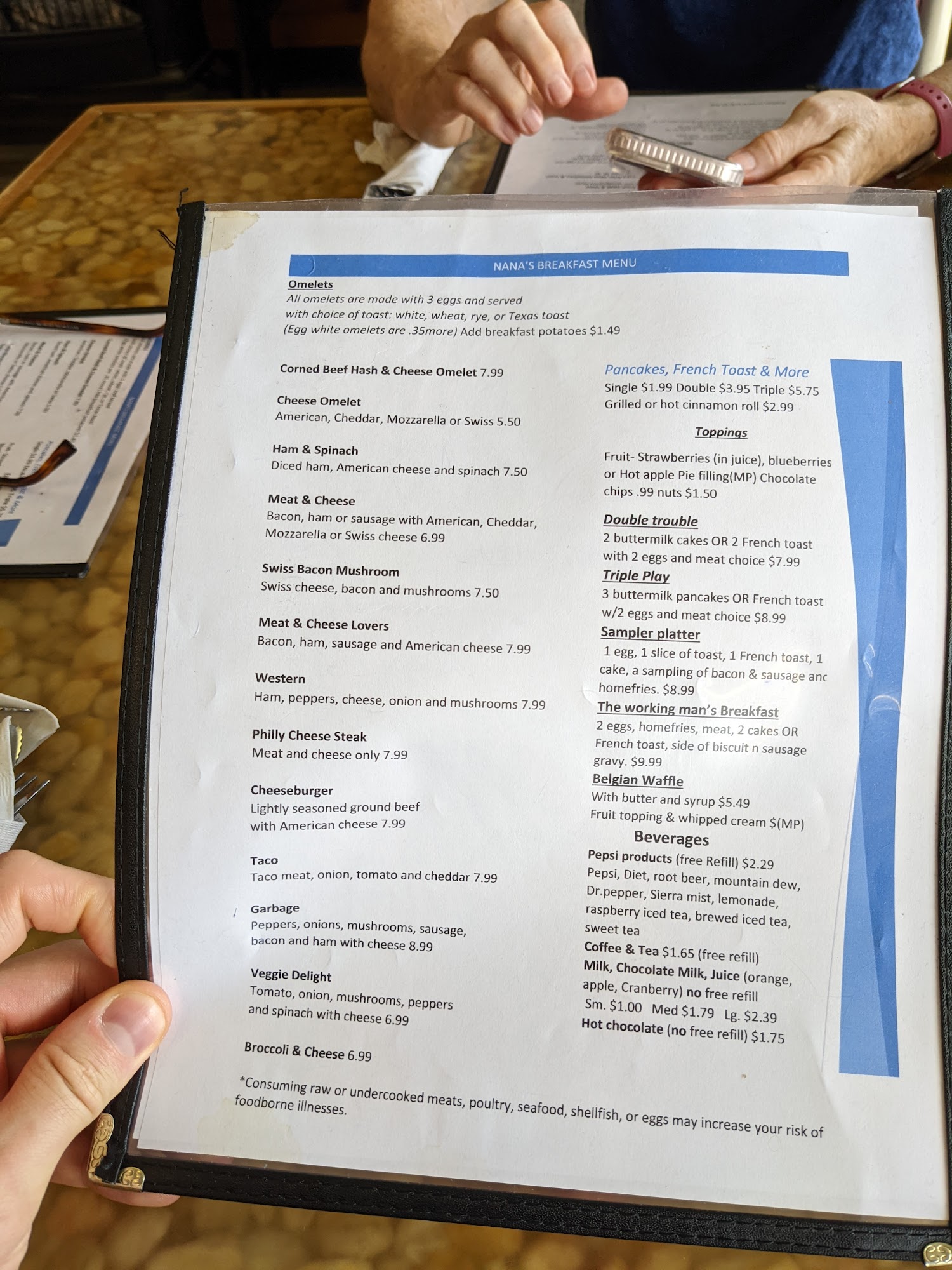 Nana's Country Kitchen Menu