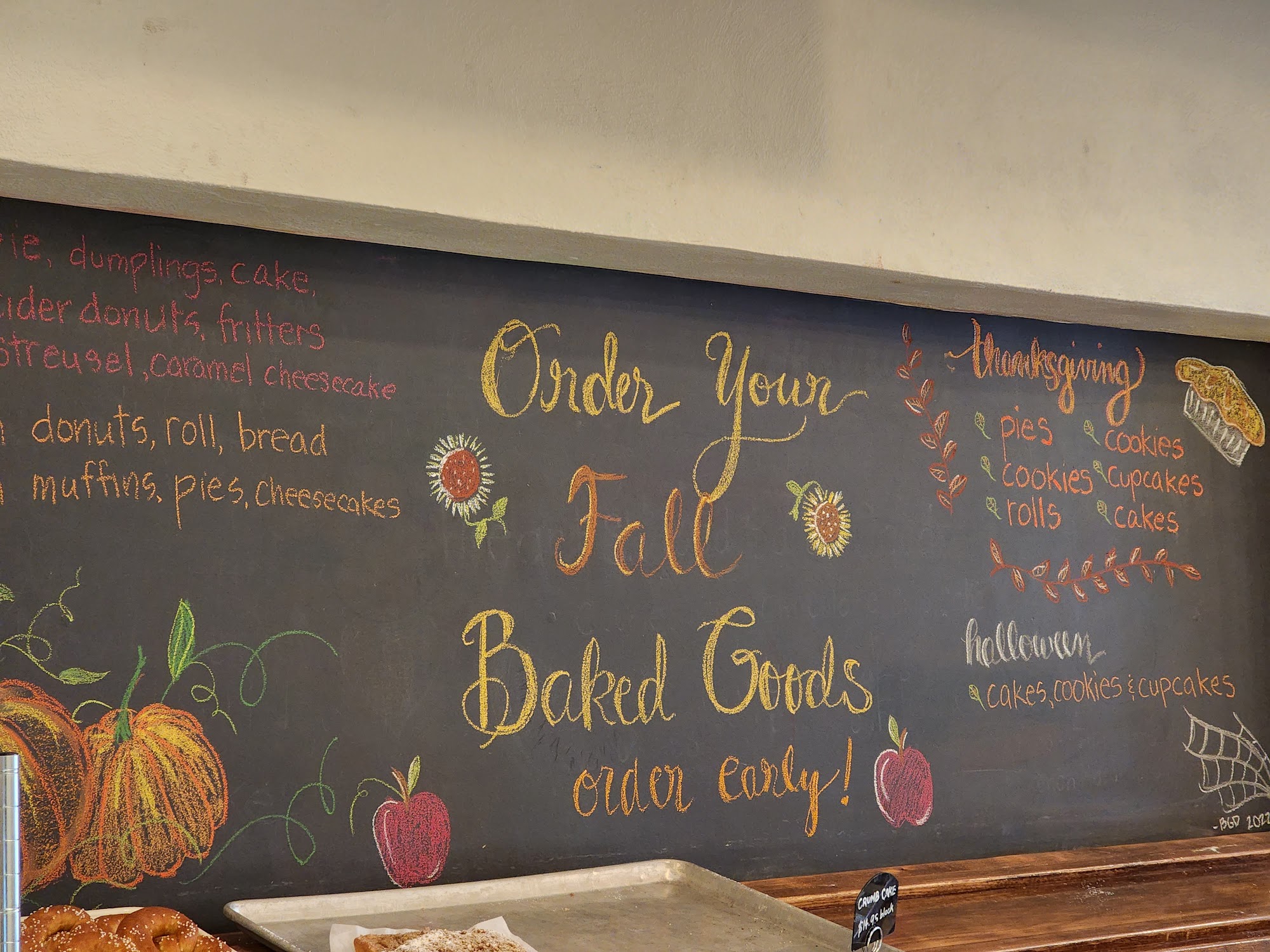 Yori's Church Street Bakery Menu