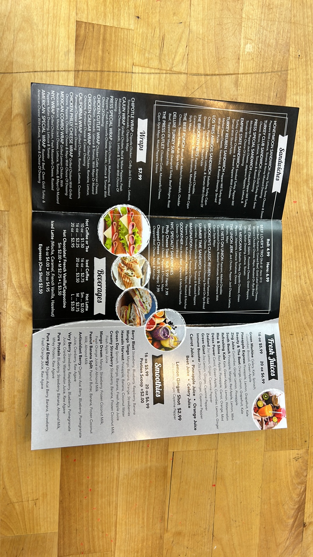 The Bagel Press Menu