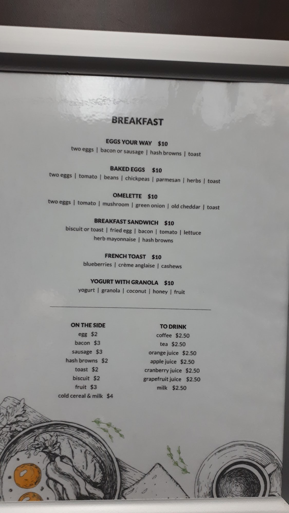 Iron & Salt Menu