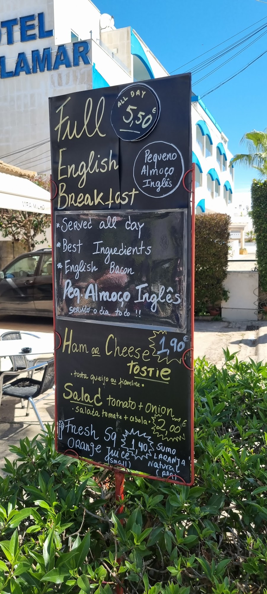 Café Vira Milho Menu