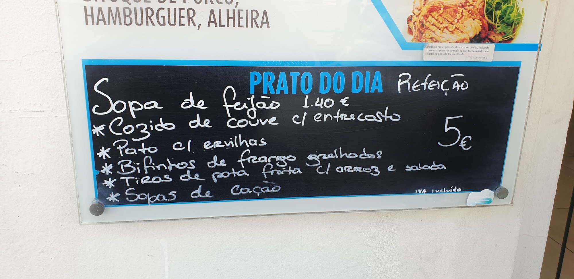 Snack-Bar Restaurante Alagoa Menu