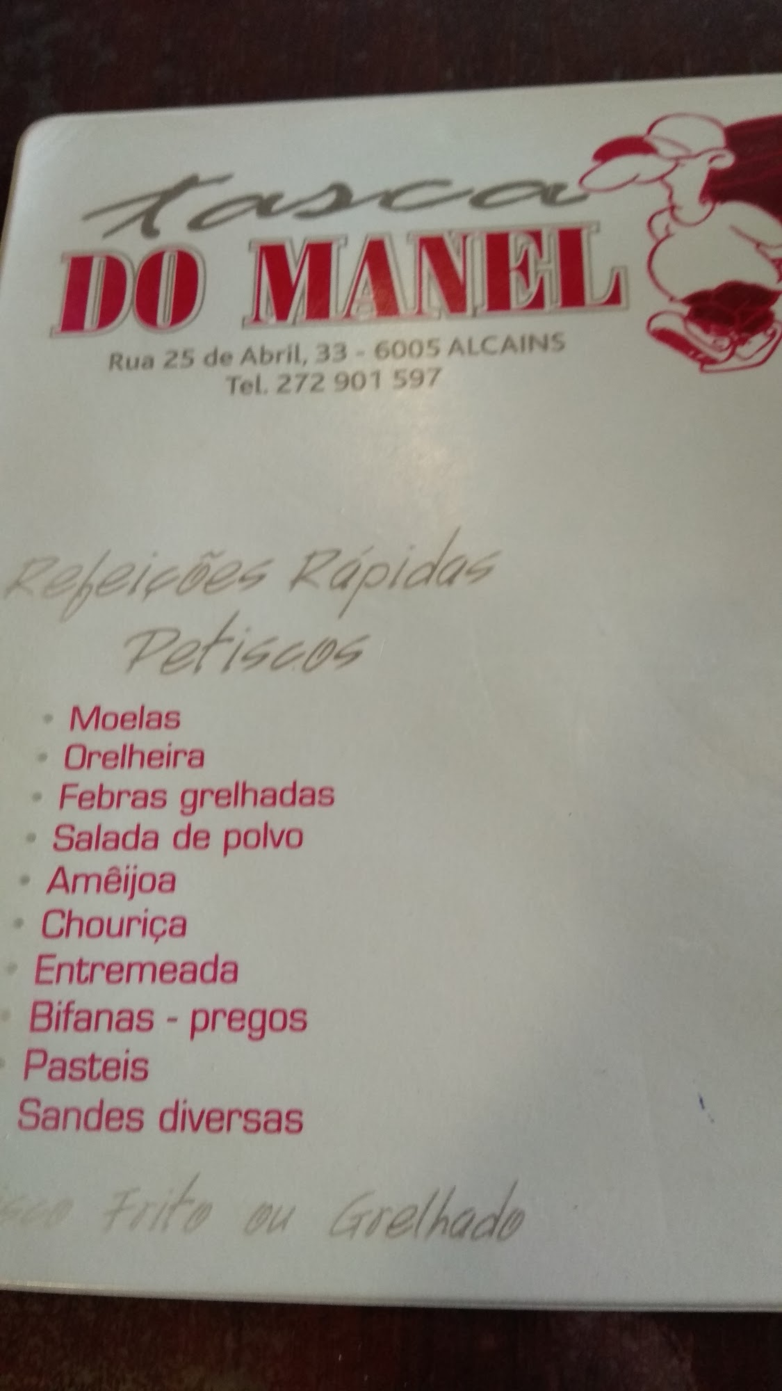 Manuel Diniz David Menu