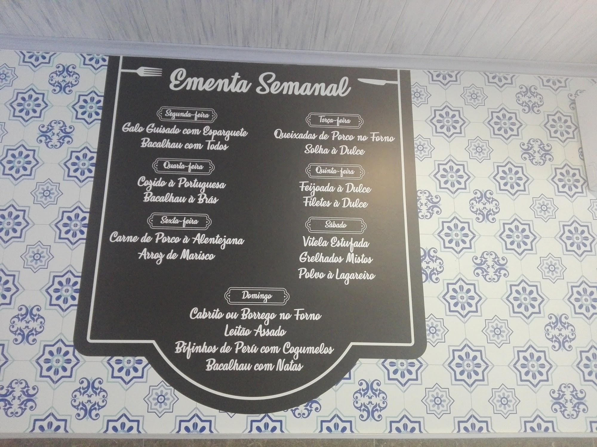 A Dulce Menu