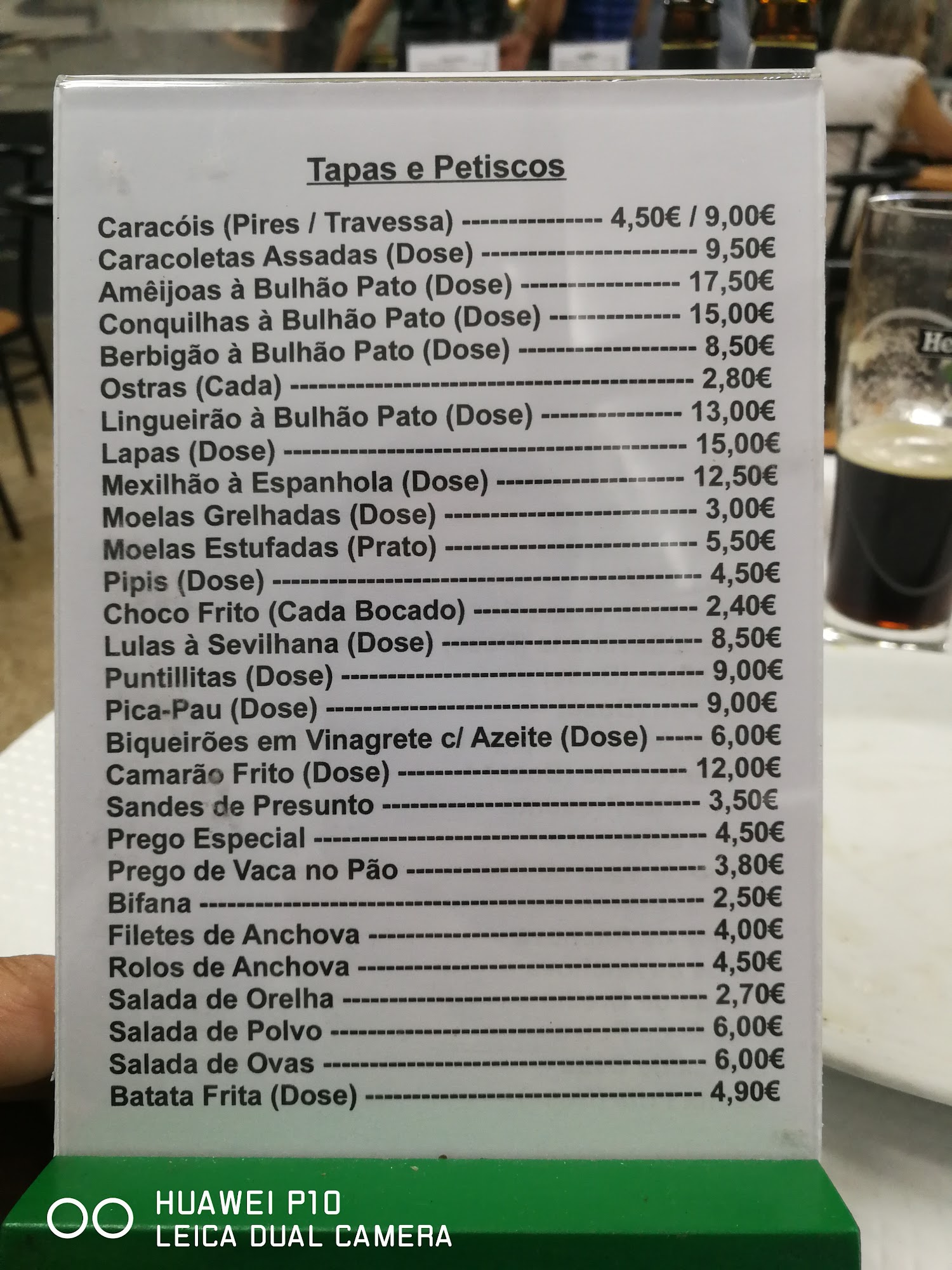 Novo Horizonte de Algés Menu