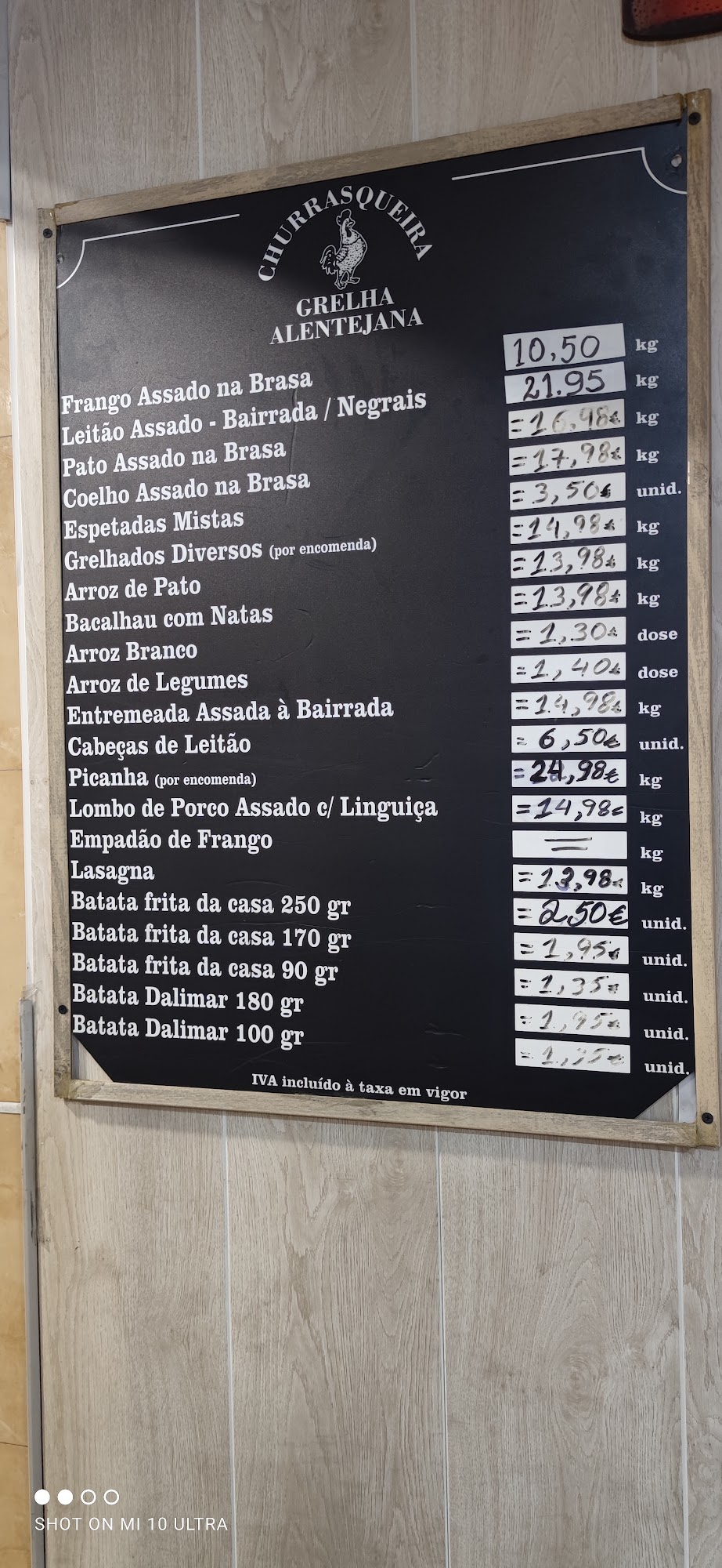 Churrasqueira Grelha Alentejana Menu