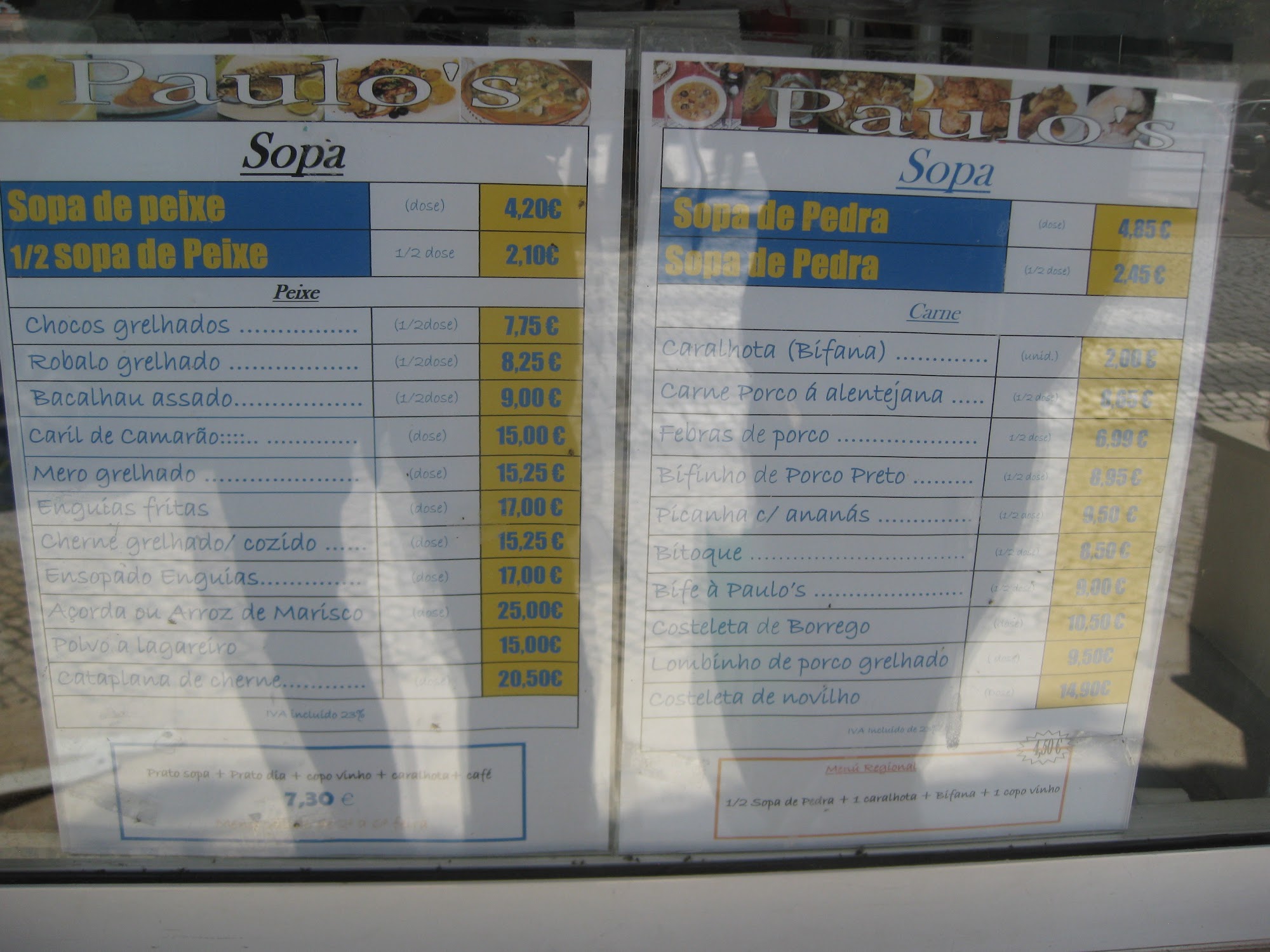 Paulo's - Restaurante Marisqueira em Almeirim (Tradicional Sopa De Pedra) Menu