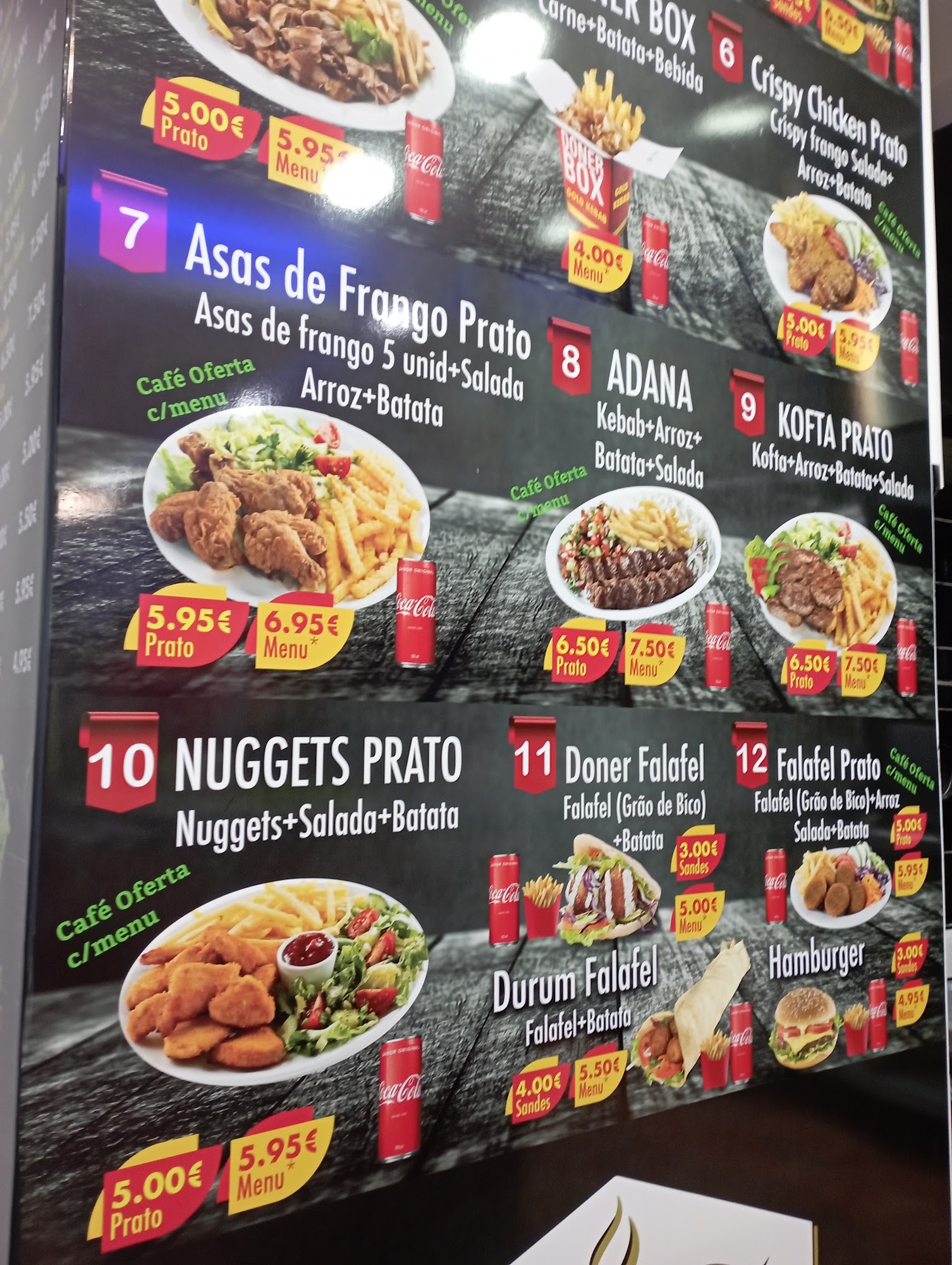 Gold kebab alverca Menu