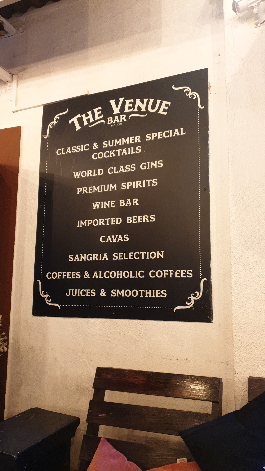 The Venue Menu