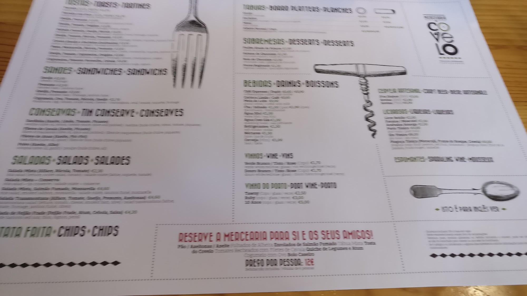 Mercearia do Covelo Menu