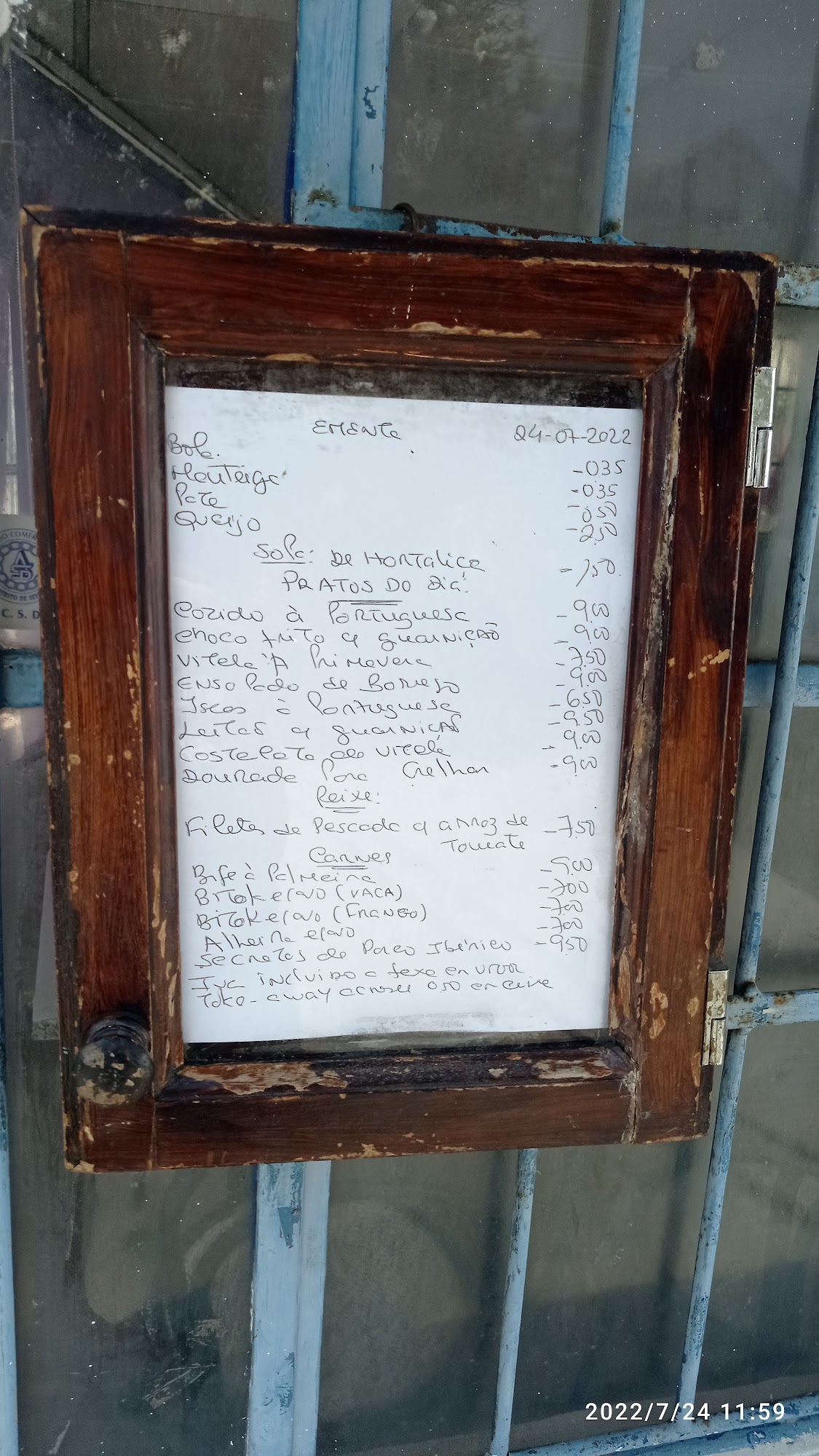 Restaurante Adega Da Palmeira Menu