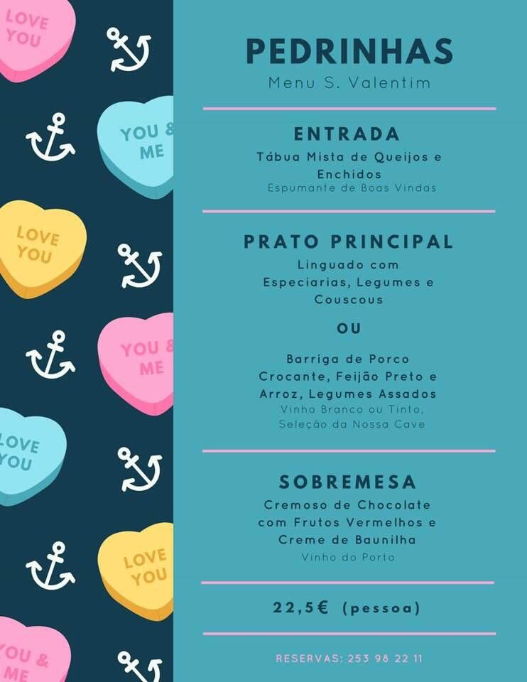 Pedrinhas Menu