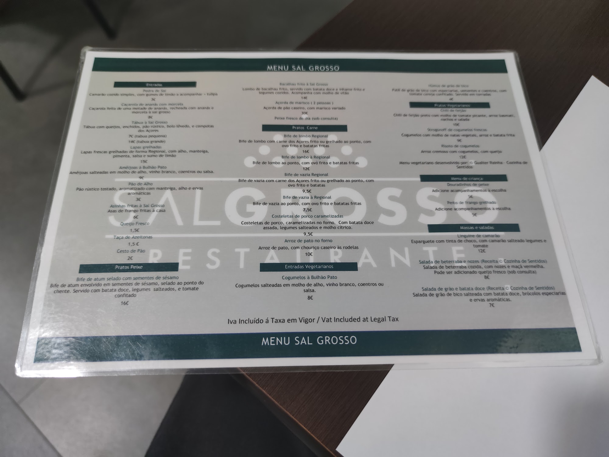 Sal Grosso (SalGrosso) Menu