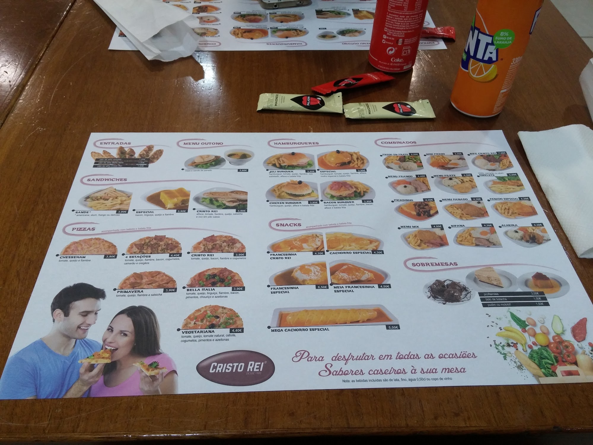 Pastelaria Cristo Rei Menu
