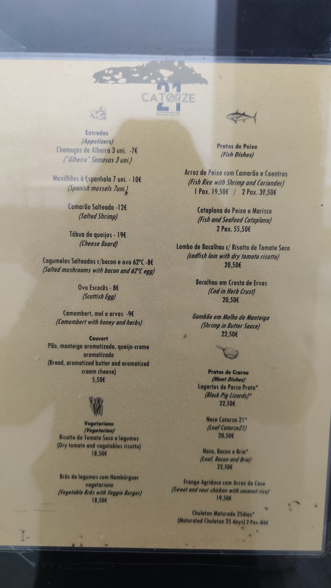 Restaurante Catorze 21 Menu