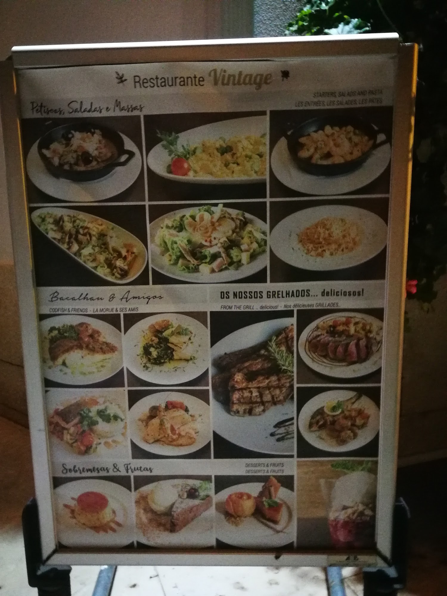 Restaurante Vintage Menu