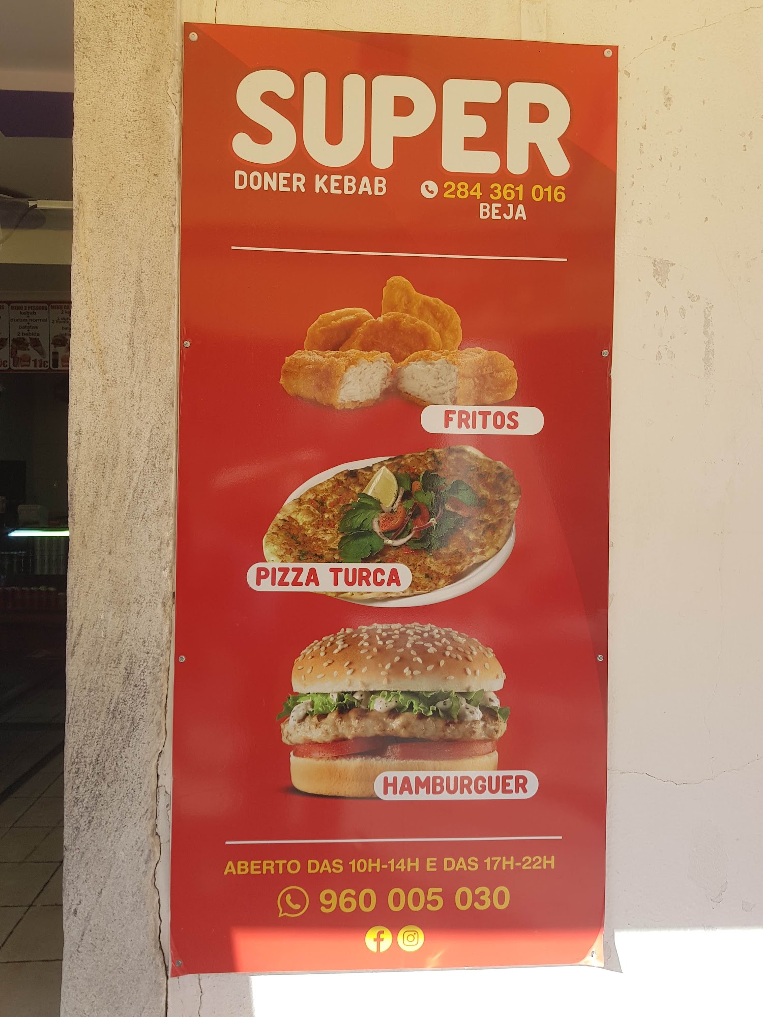 SUPER DONER KEBAB BEJA Menu