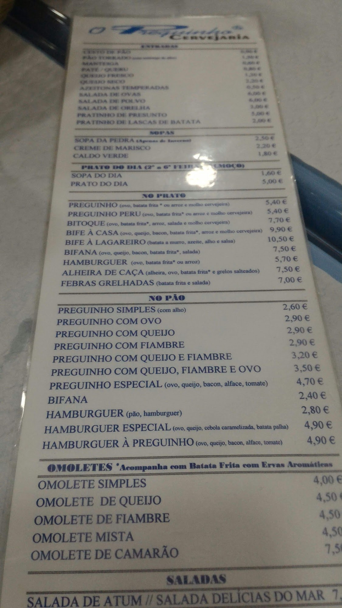 O Preguinho Menu