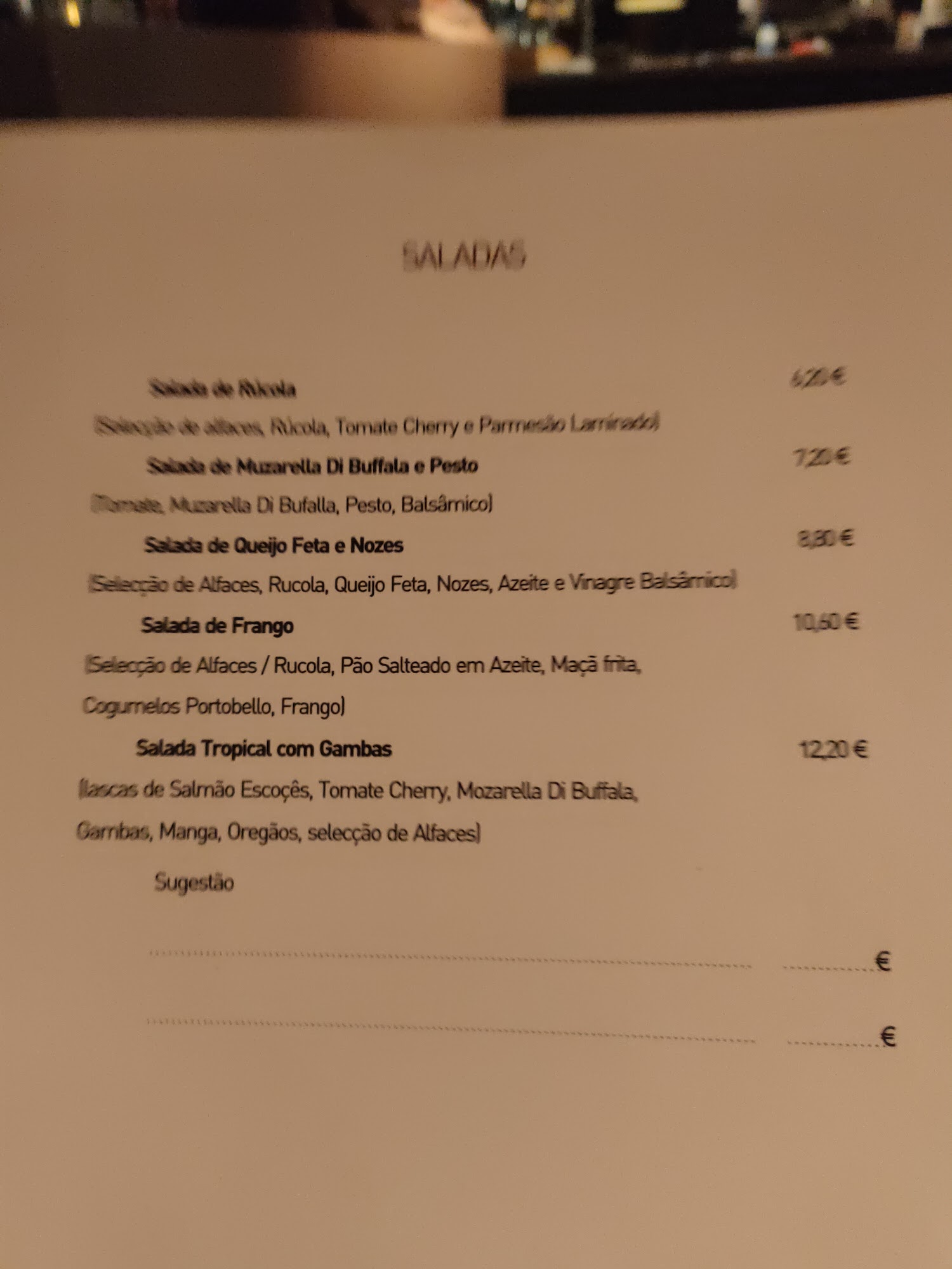 Boa Boca Menu